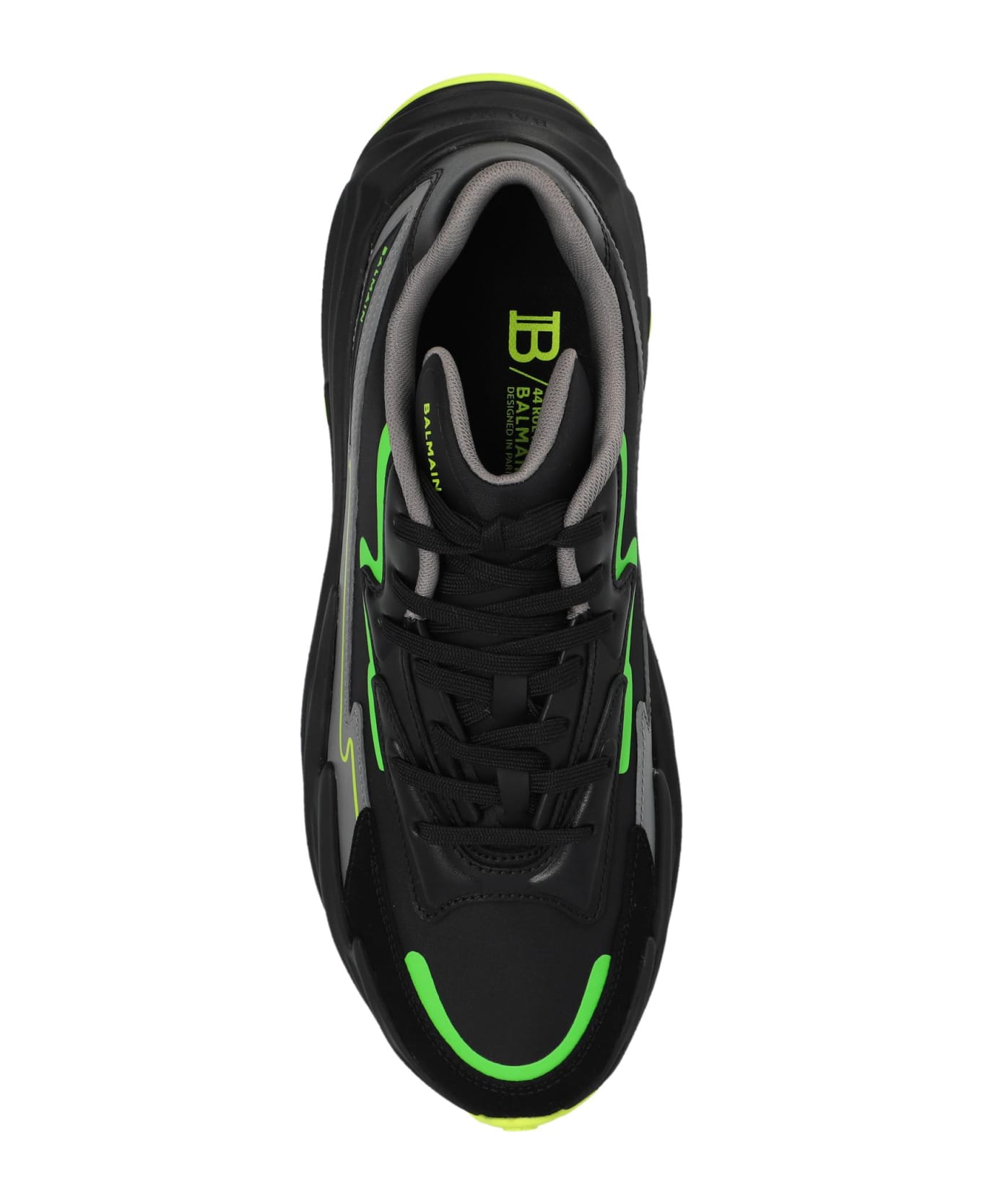 Balmain Sports Shoes - Eff Noir Vert Fluo