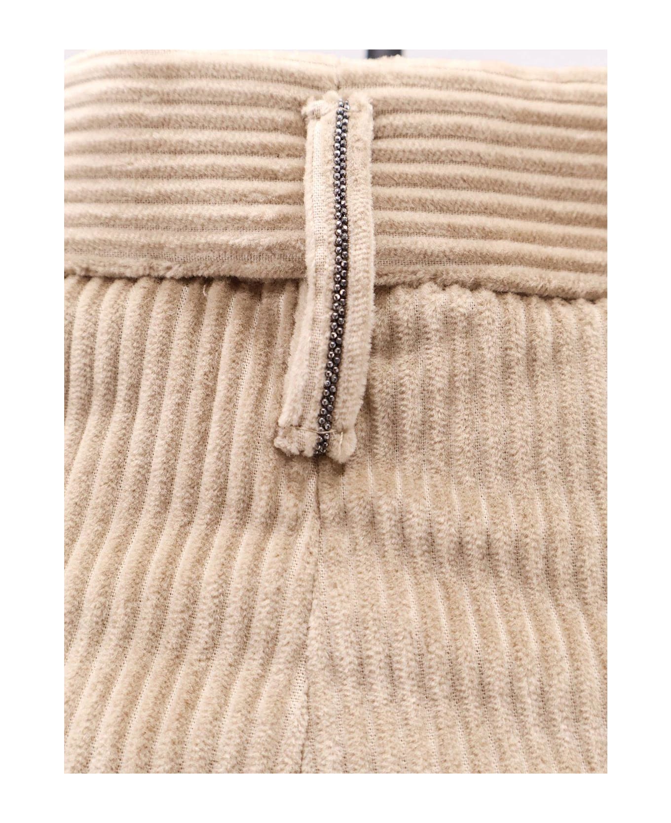 Brunello Cucinelli High-waist Corduroy Trousers - Beige