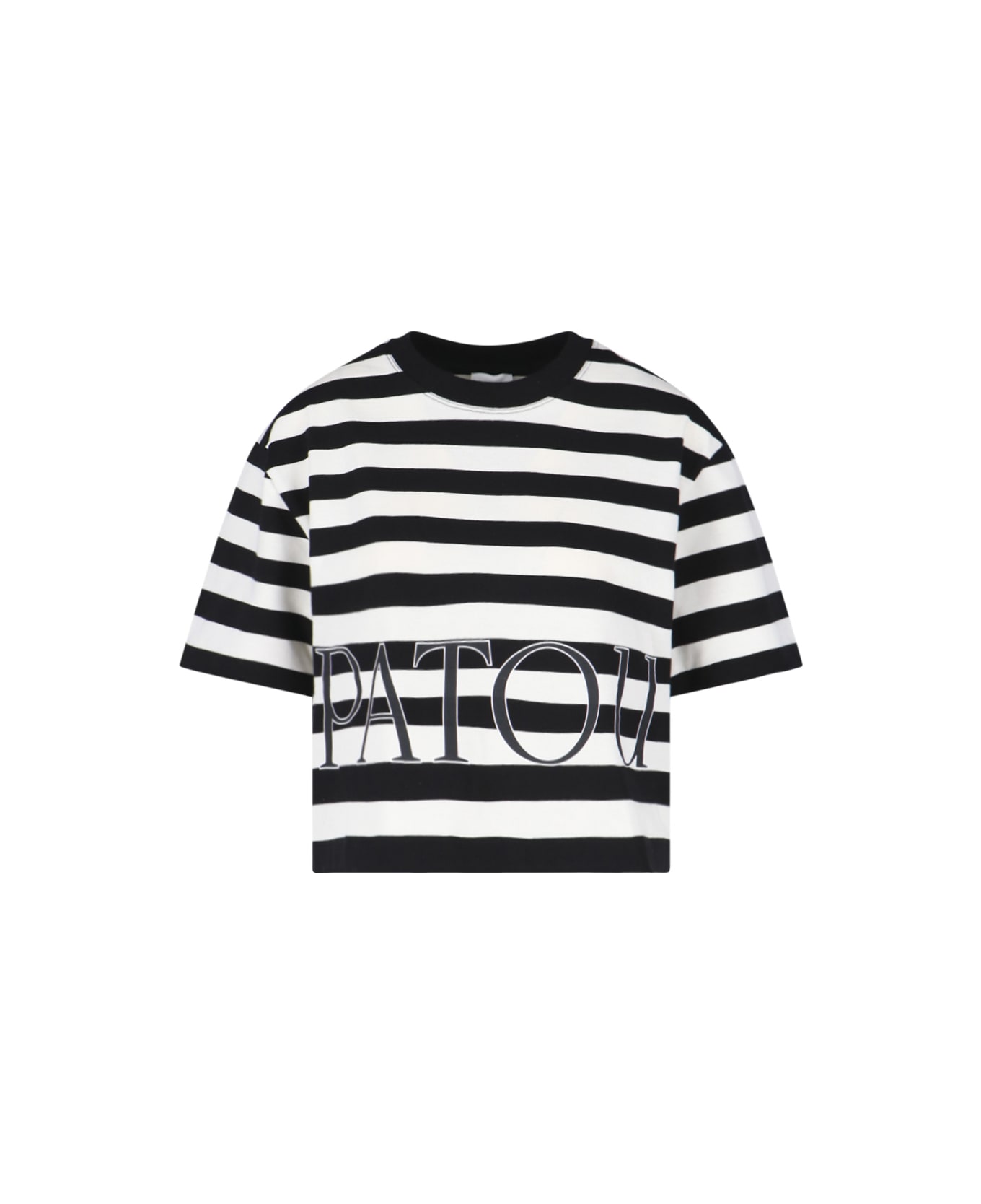 Patou Crop T-shirt - BLACK WHITE