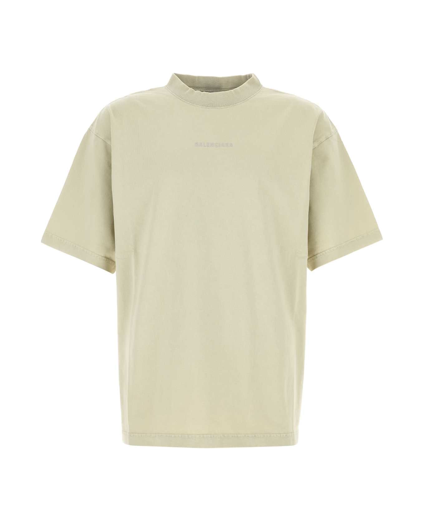 Balenciaga Sand Cotton T-shirt - CEMENTGRYXTRATONAL