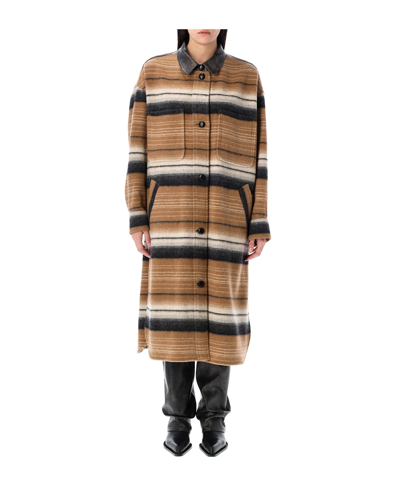 Marant Étoile Djila Coat - CAMEL MULTI