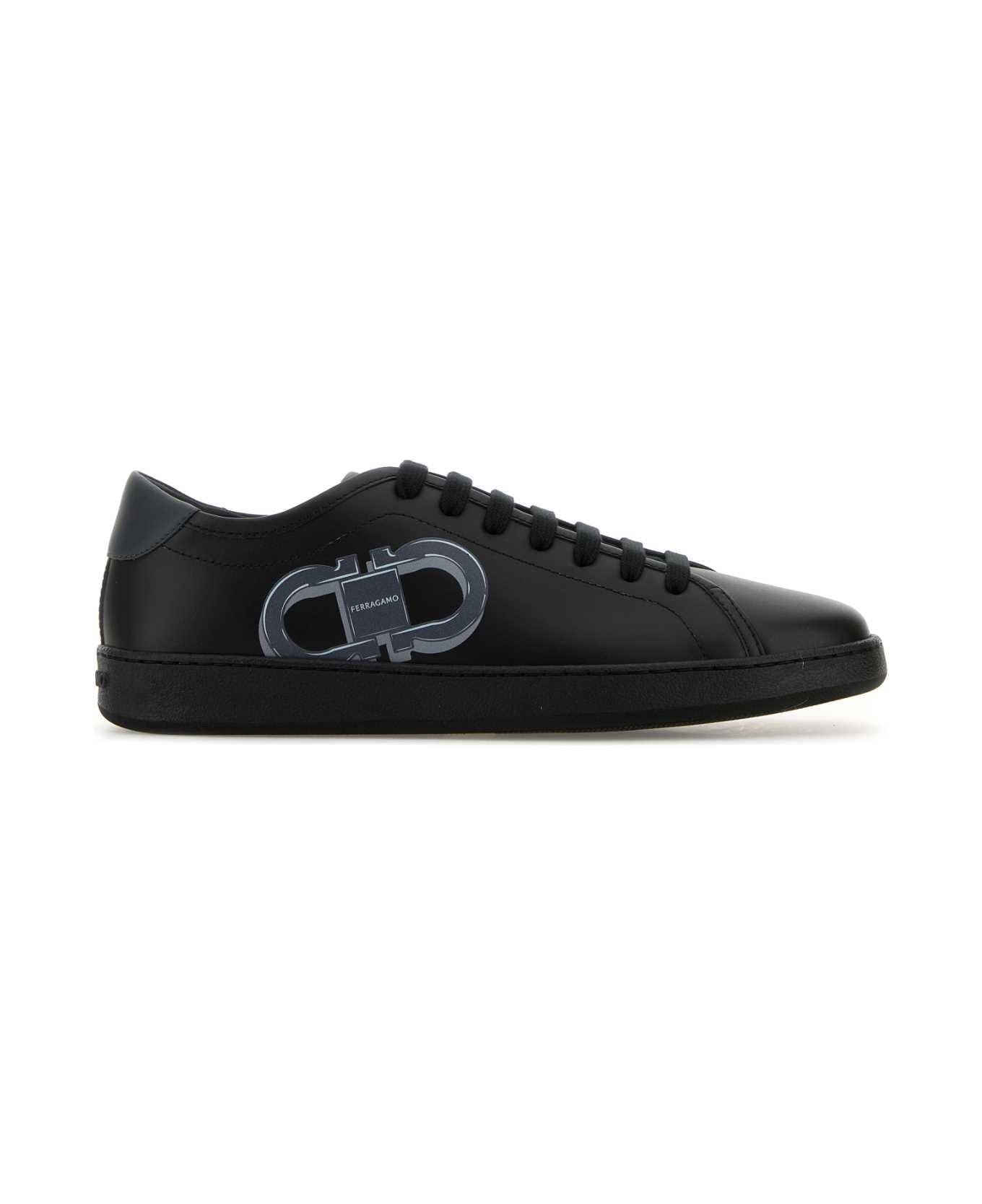 Ferragamo Black Leather Brandy 1 Sneakers - NERSTR スニーカー