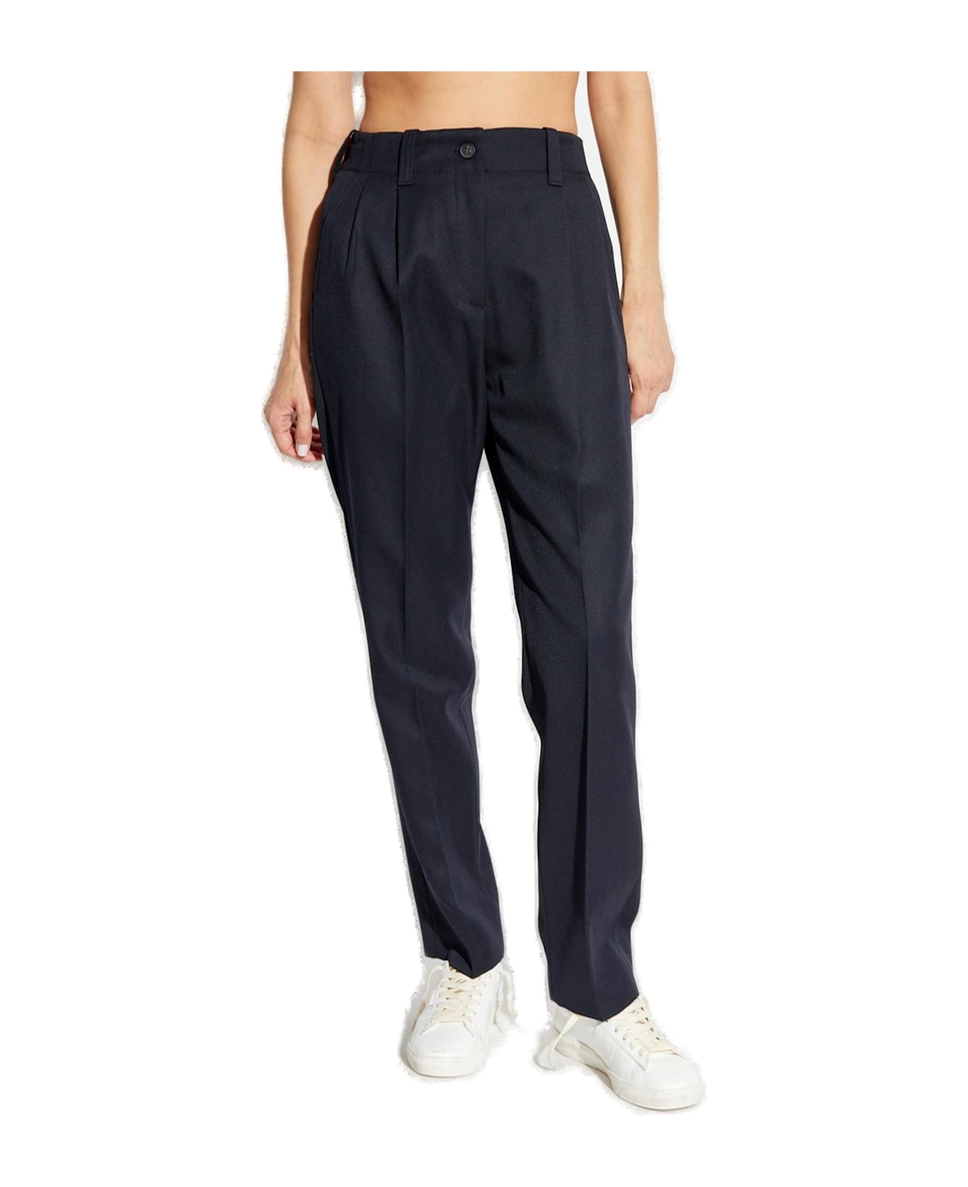 Golden Goose High Waist Tapered Tailored Trousers - Blue