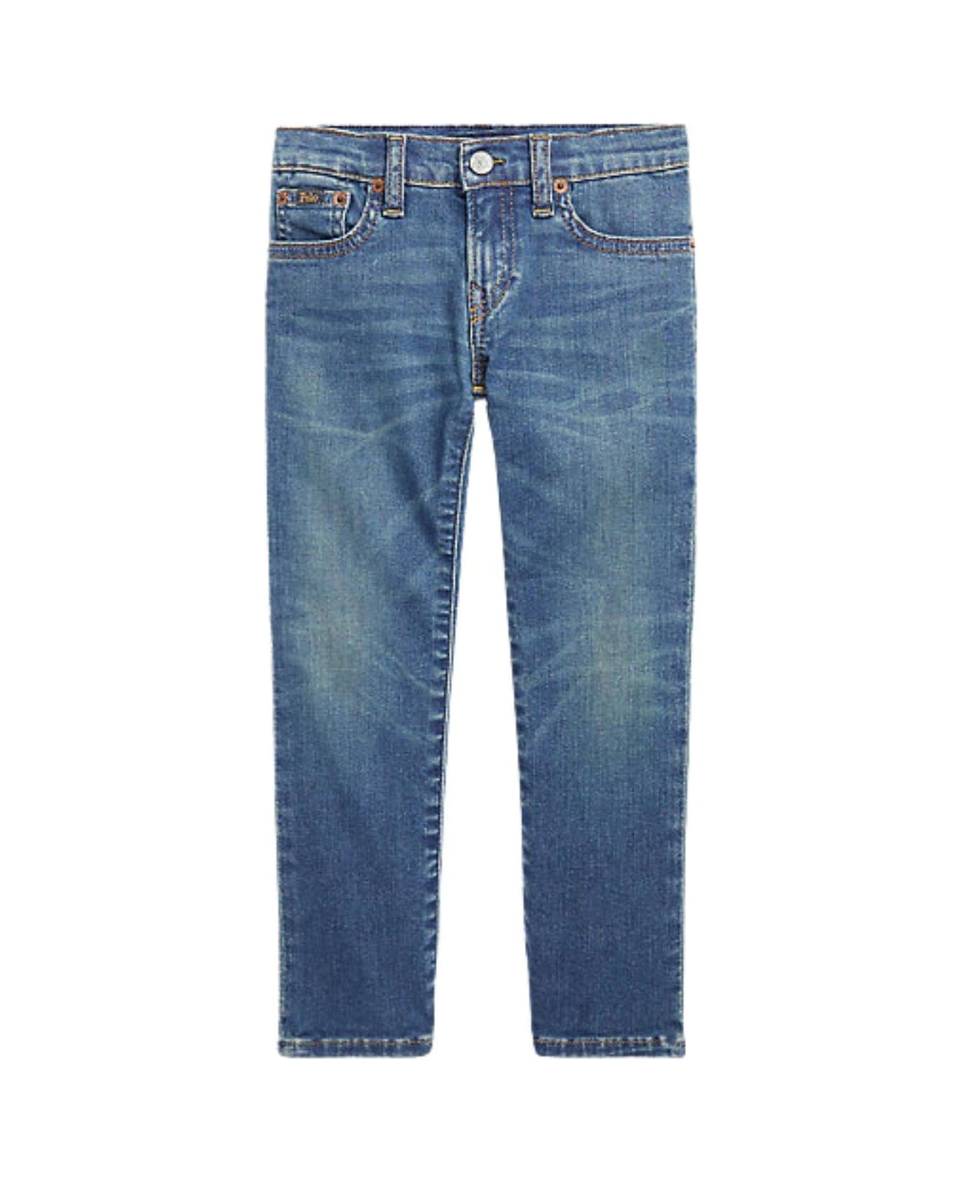 Ralph Lauren Logo Patch Straight-leg Jeans - Blue