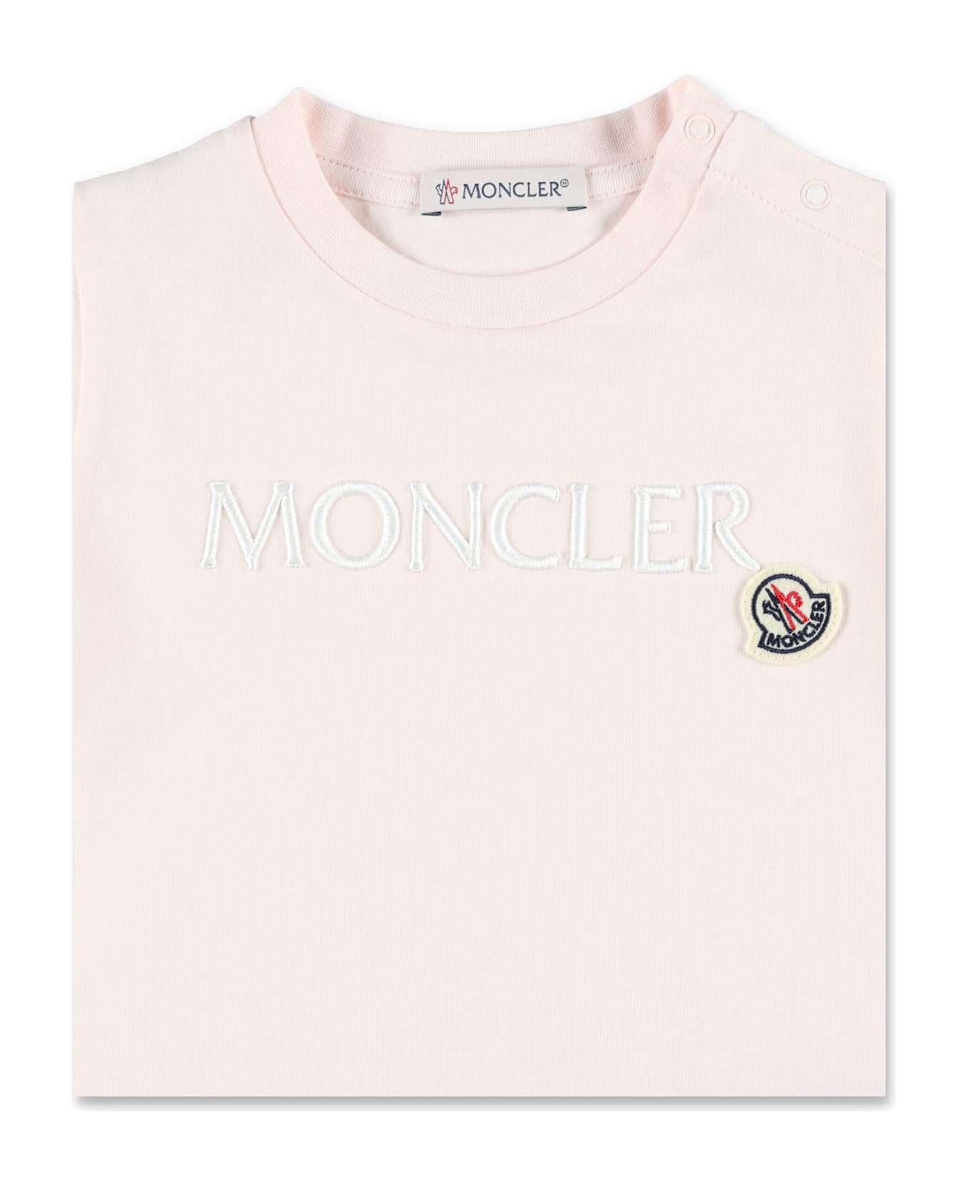 Moncler Kid - Embroidered Logo Cotton T-shirt