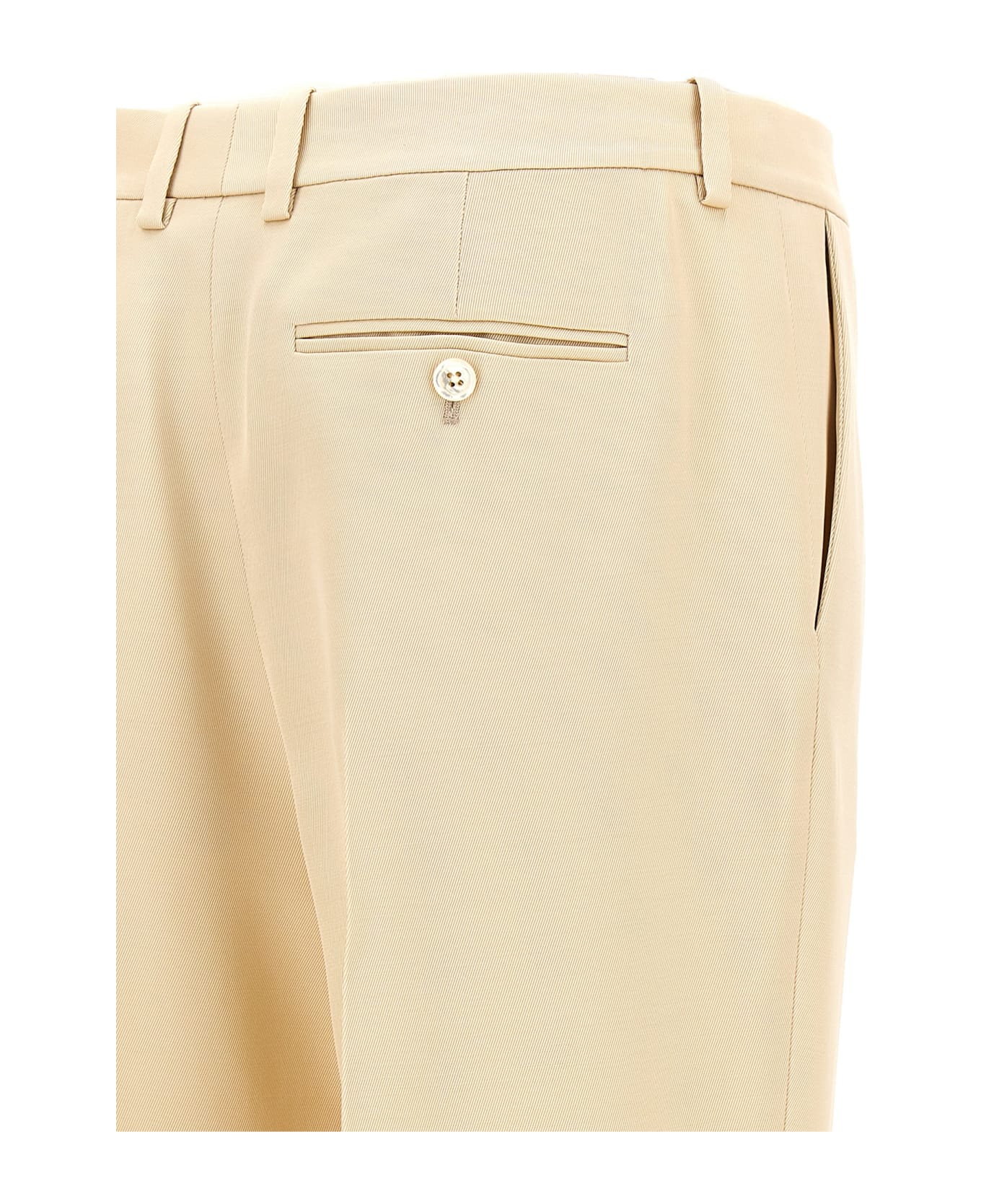 Tom Ford Pants With Front Pleats - Beige