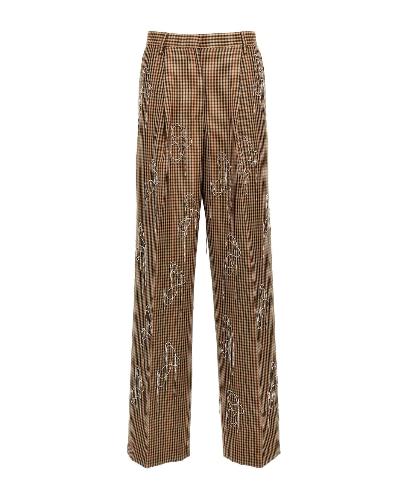 Dries Van Noten Porter Checked Pants - BROWN