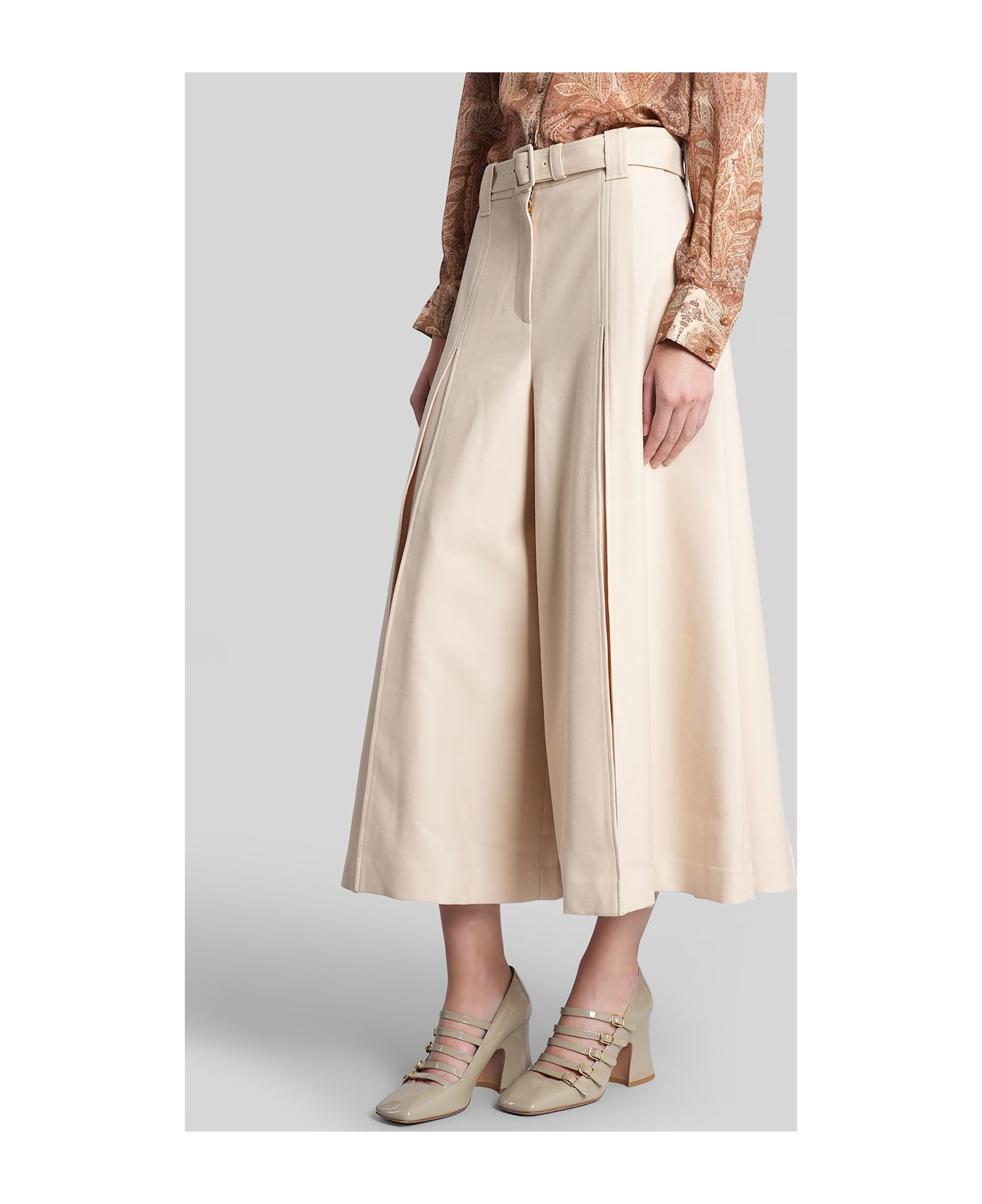 Zimmermann Pants In Beige Wool - beige