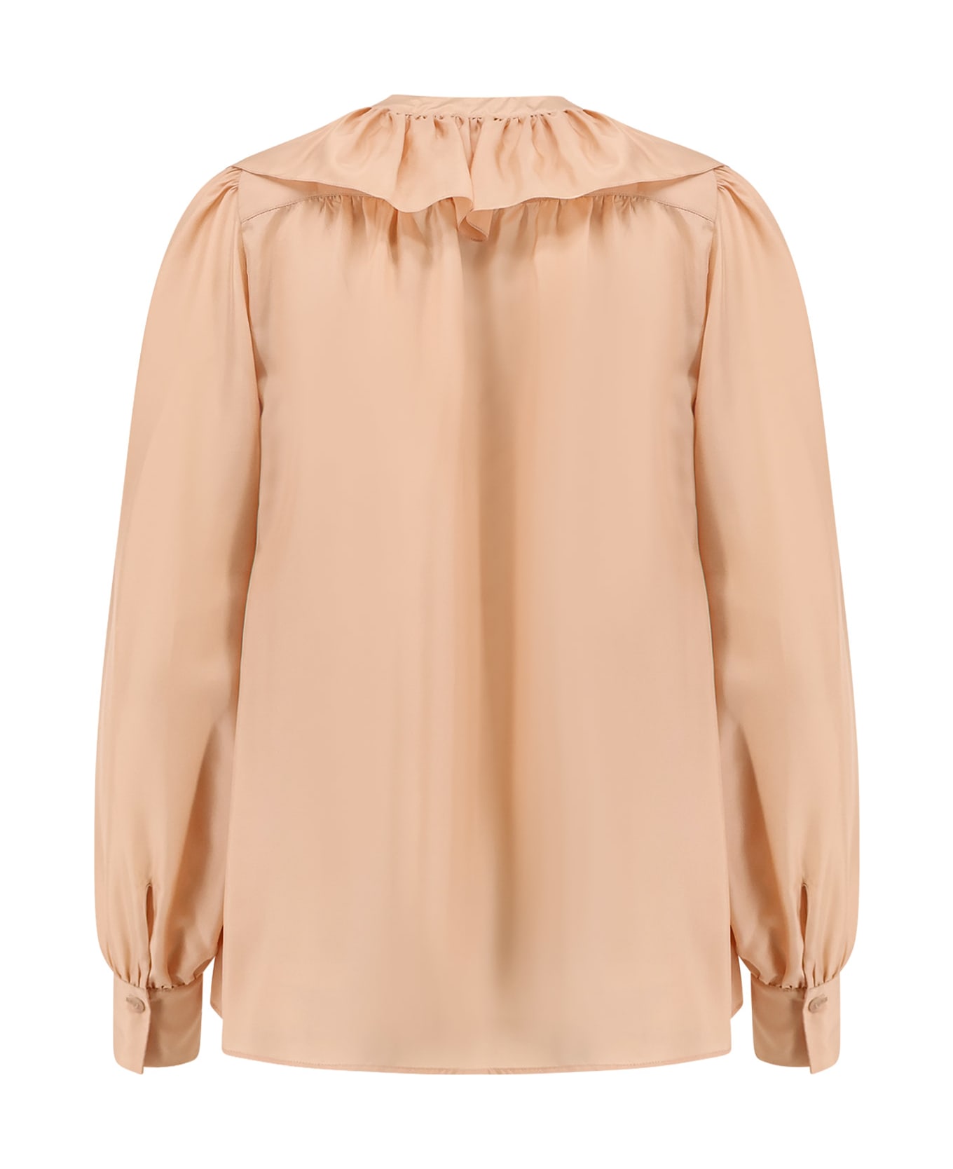 Chloé Silk Shirt With Rouches