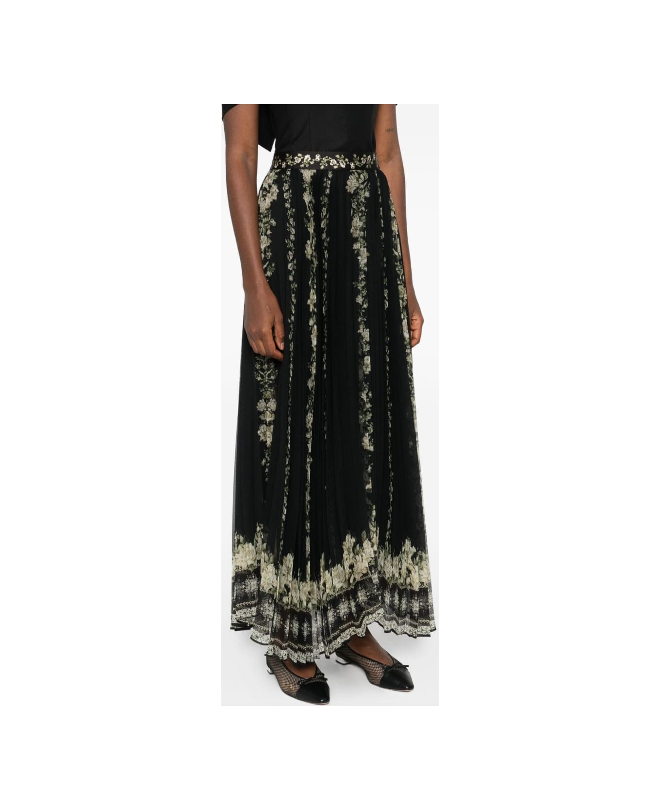 Alice + Olivia Long Skirt - Black
