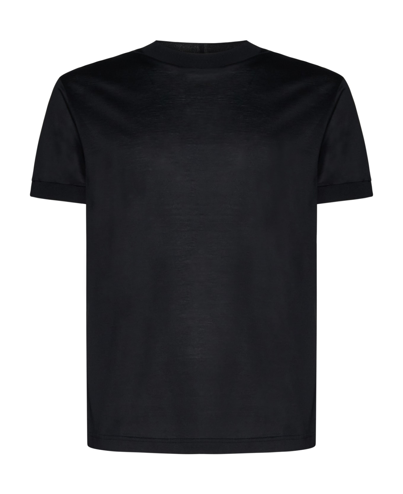 Tagliatore Lisle Cotton T-shirt - Nero シャツ
