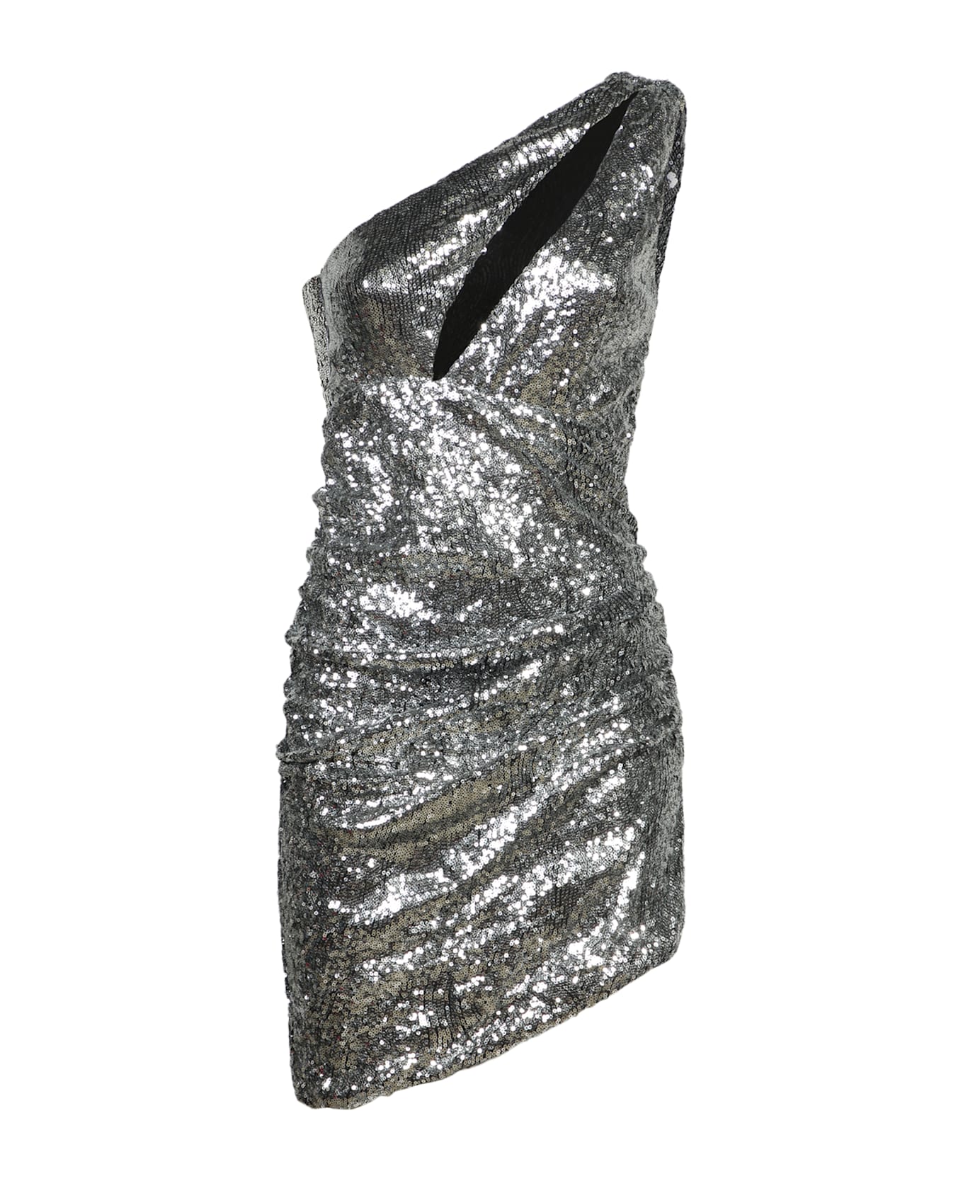 Amen Silver Sequined Mini Dress - Metallic