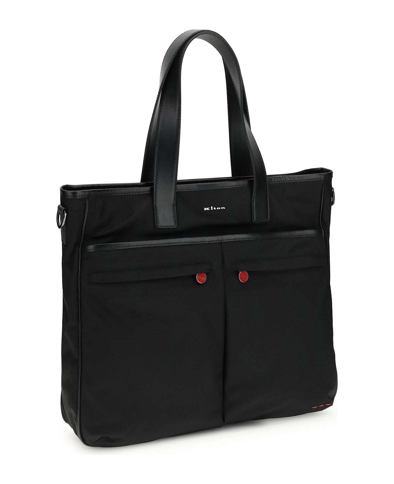 Kiton Leather-trimmed Tote Bag