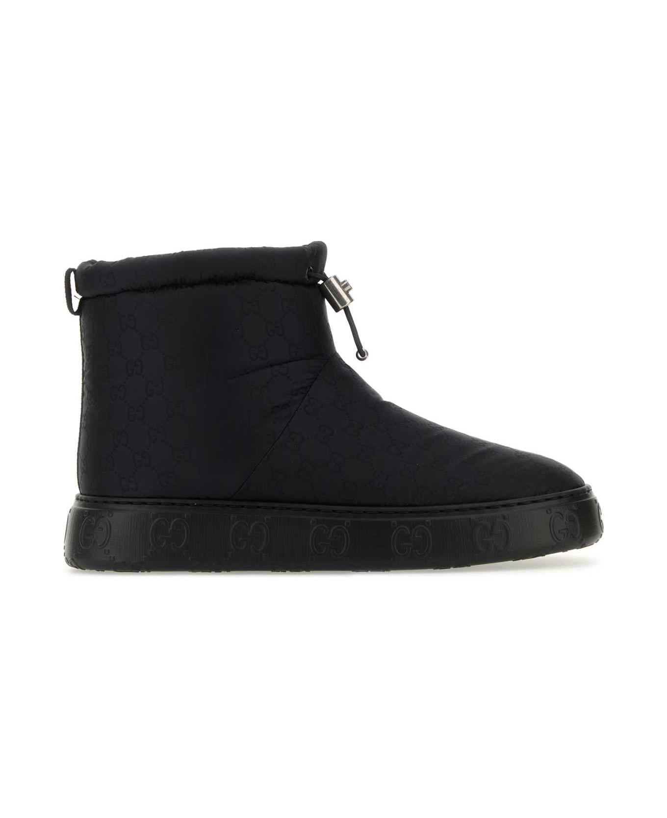 Gucci Black Nylon Ankle Boots - BLACKBLACKBLACK