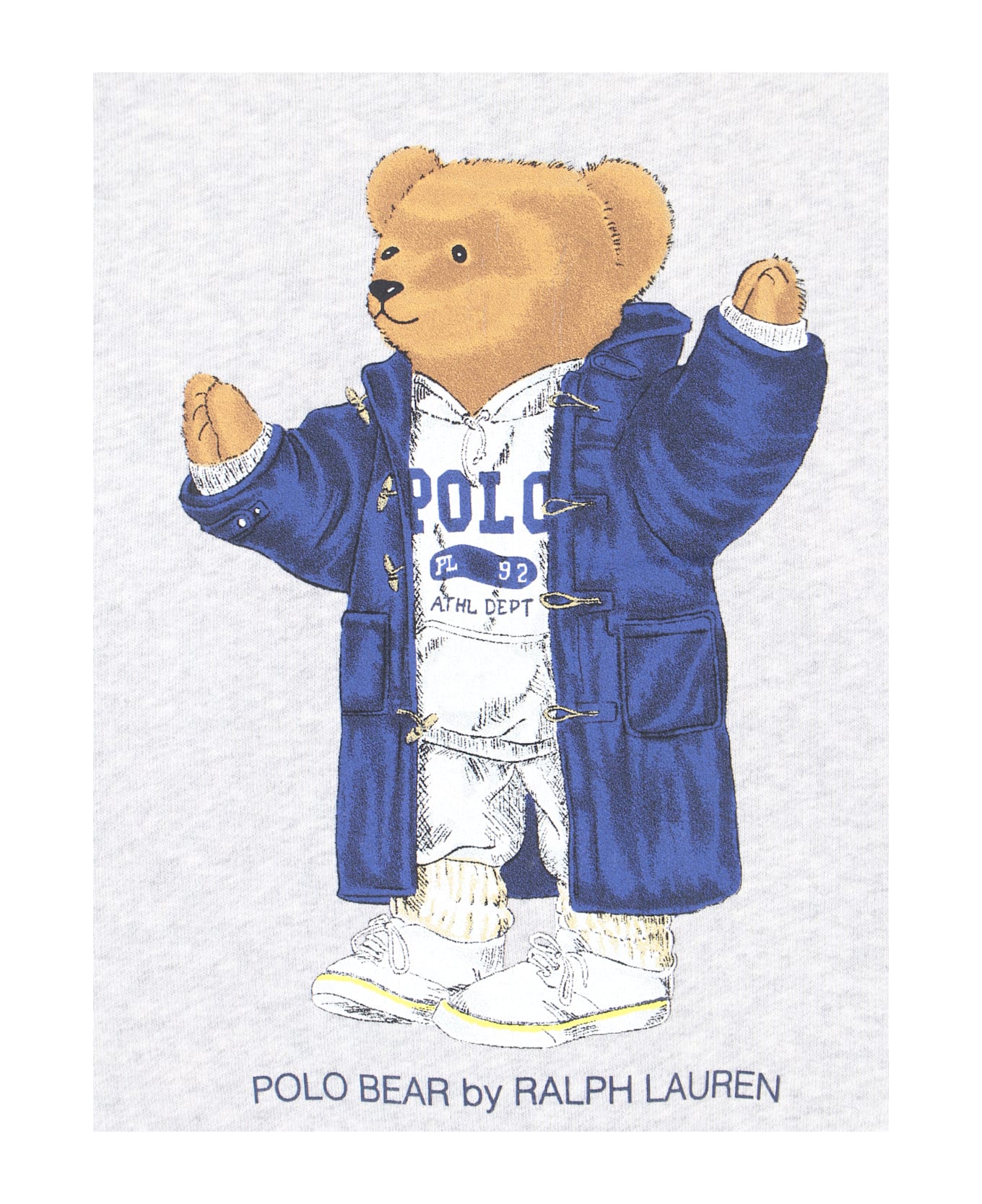 Ralph Lauren 'polo Bear' Crew Neck Sweatshirt - LIGHT SMOKE HEATHER