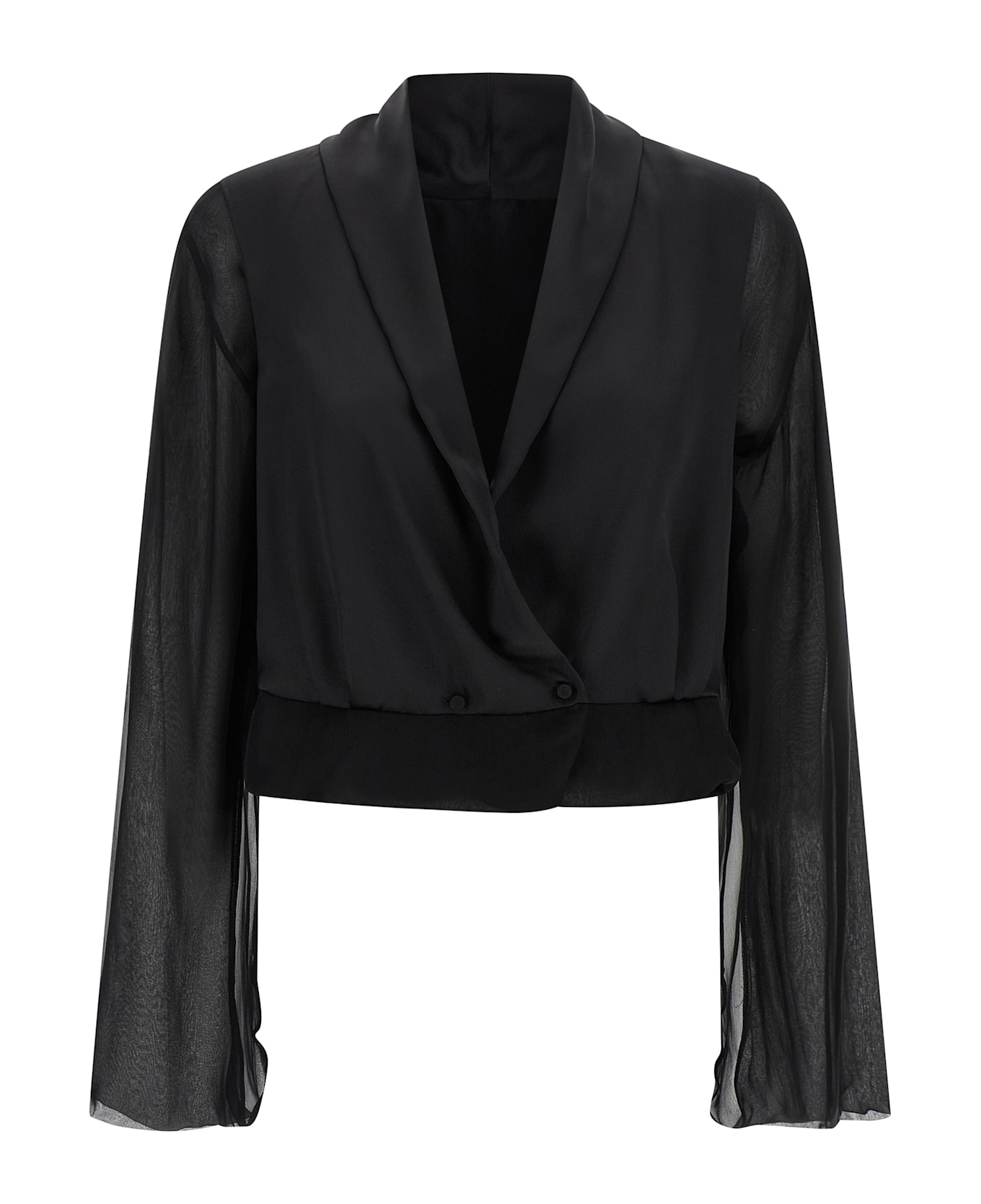 Alberta Ferretti Chiffon Shirt - Black  