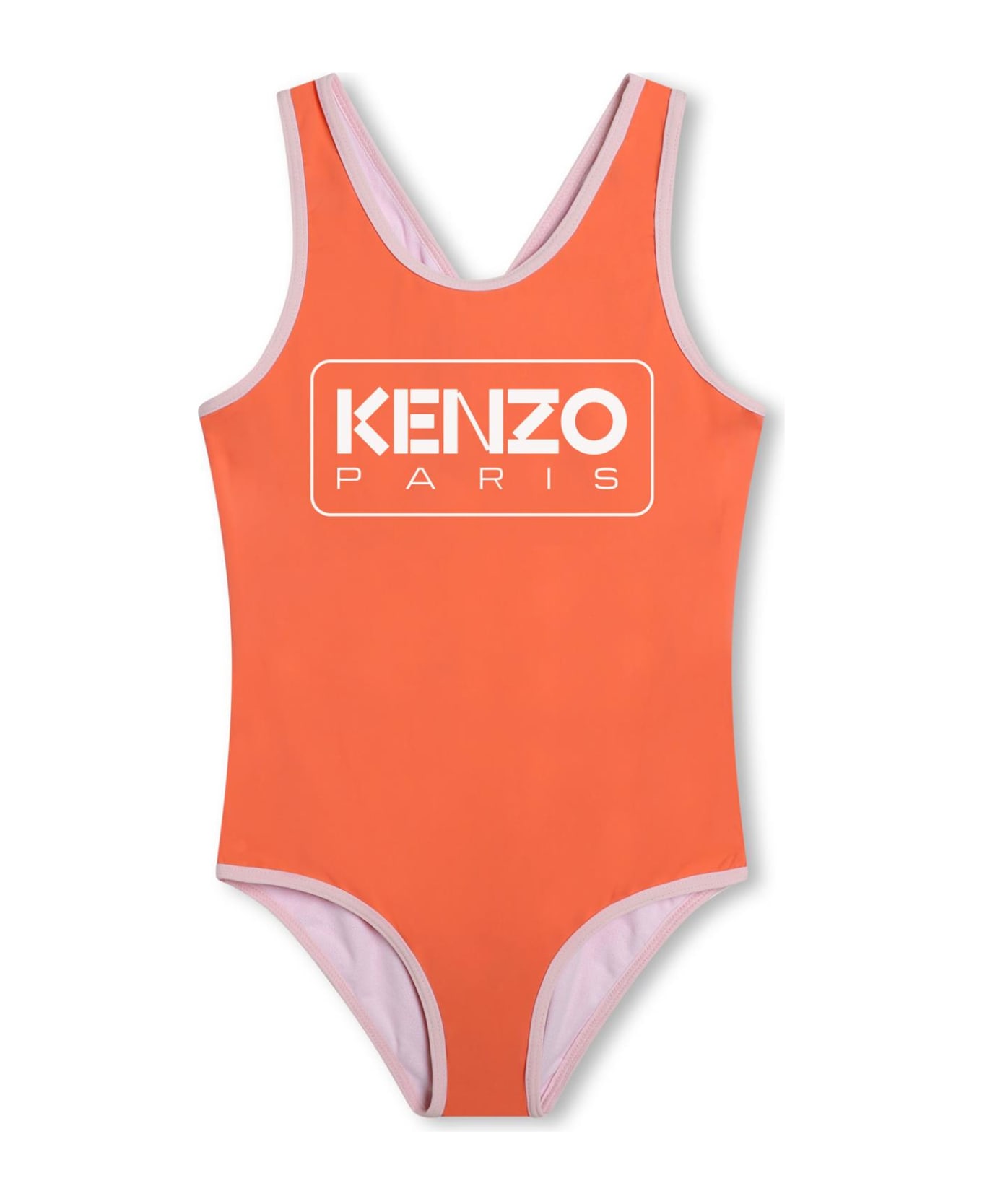 Kenzo Kids Costume Con Logo - Papavero