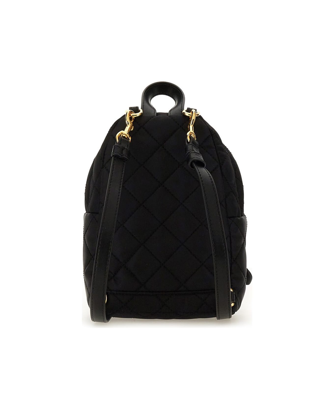 Moschino Mini Quilted Backpack - BLACK
