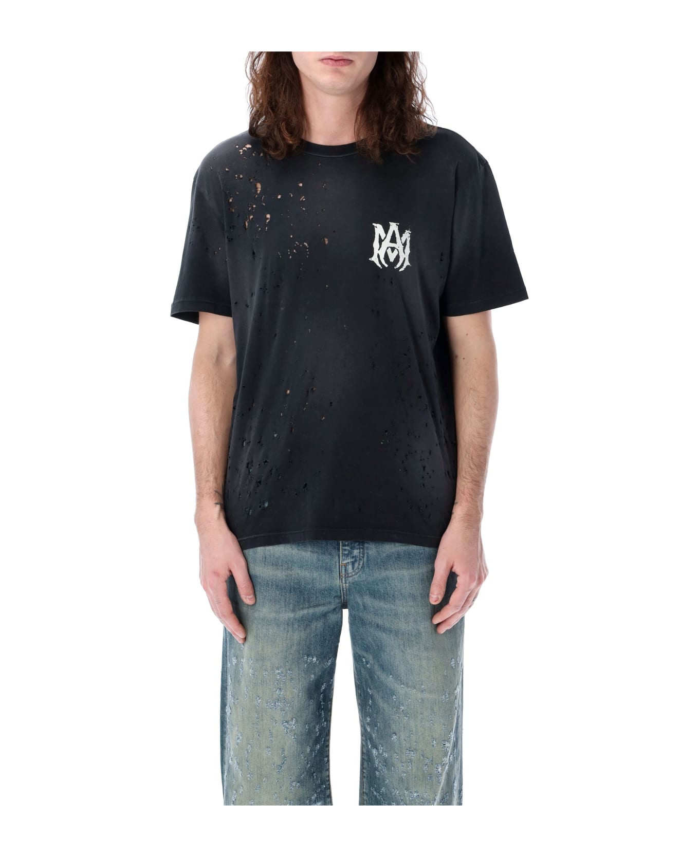 AMIRI Washed Shotgun T-shirt - BLACK シャツ