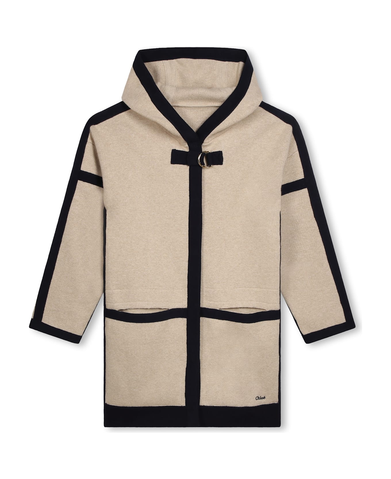 Chloé Cardigan Con Logo - Beige