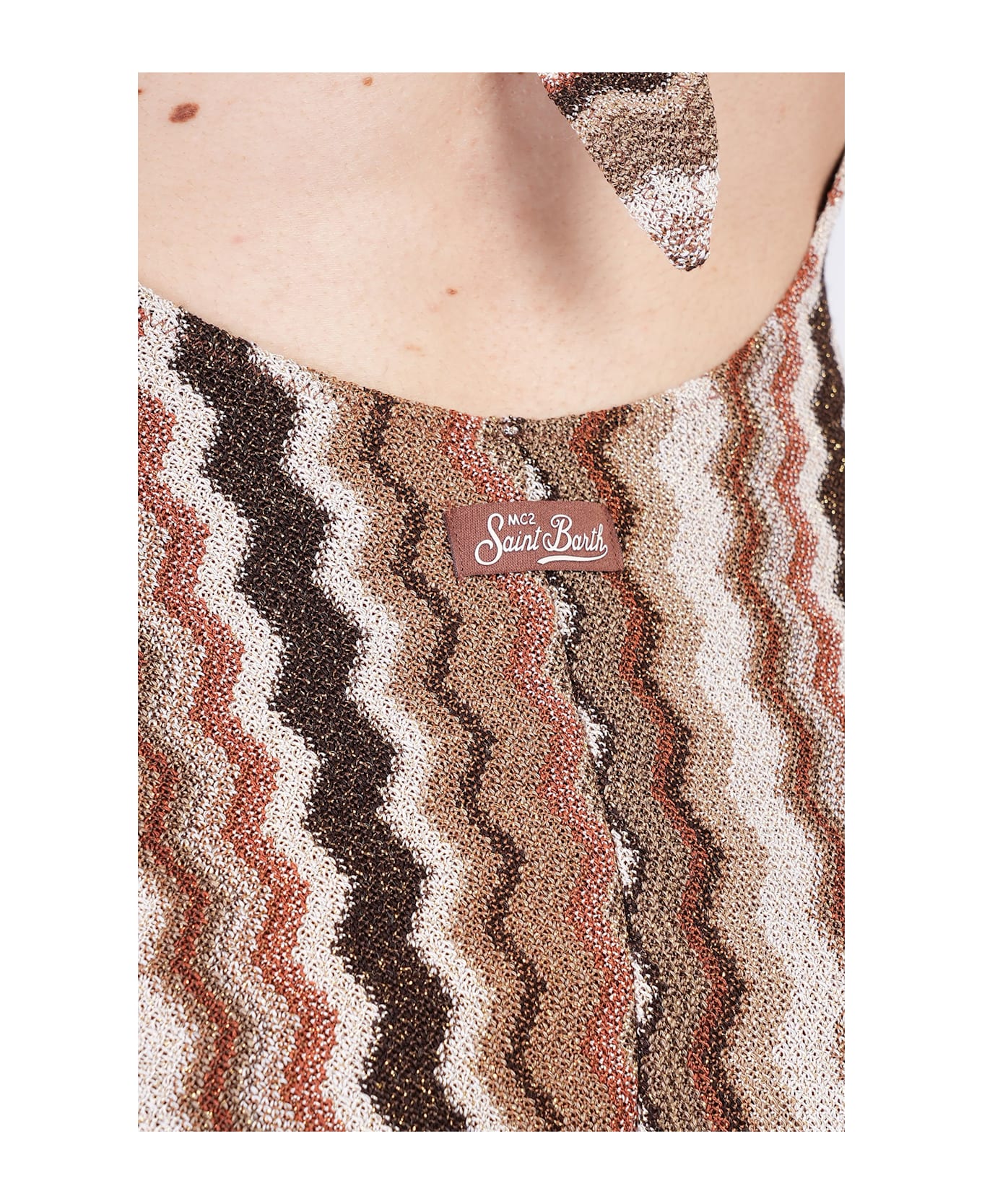 MC2 Saint Barth Marylin Beachwear In Brown Polyester - brown