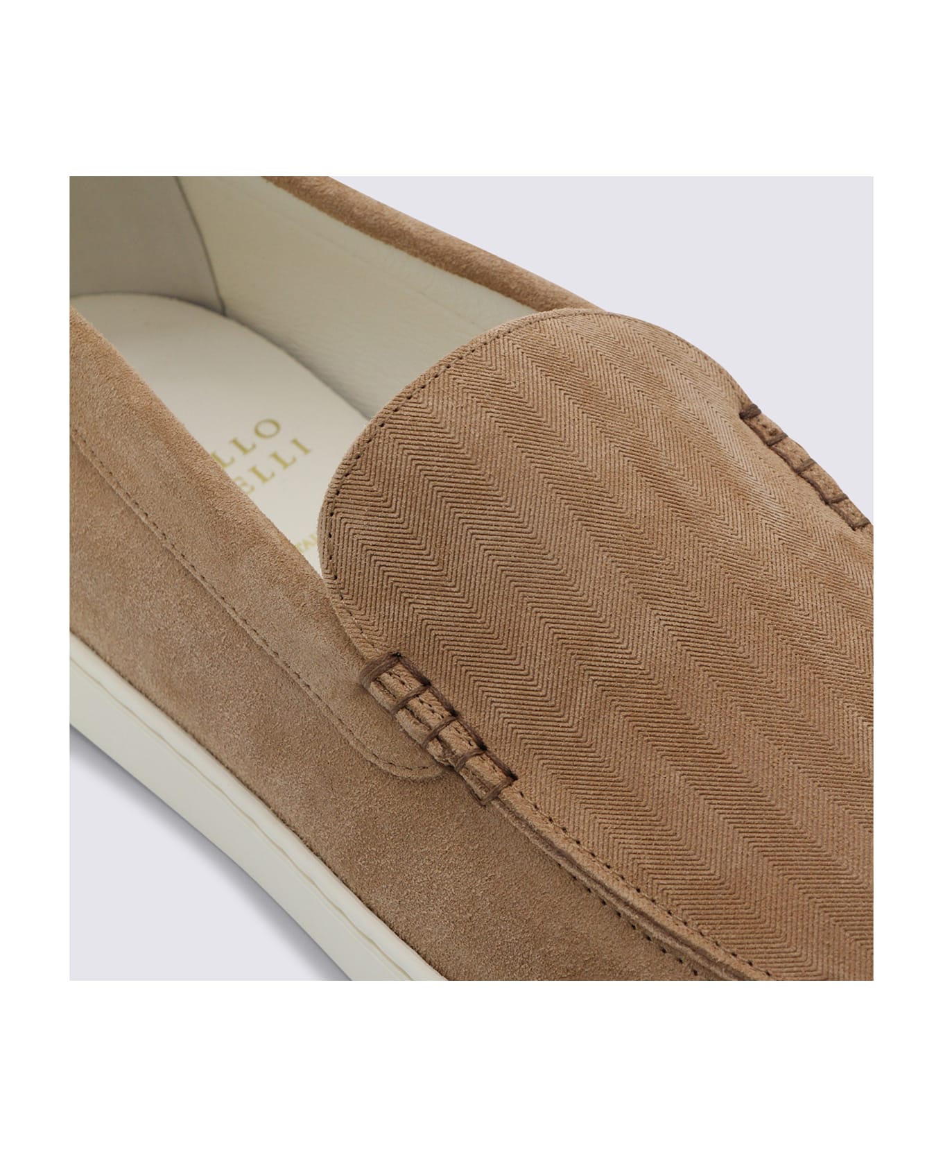 Brunello Cucinelli Beige Leather Loafers - SAND