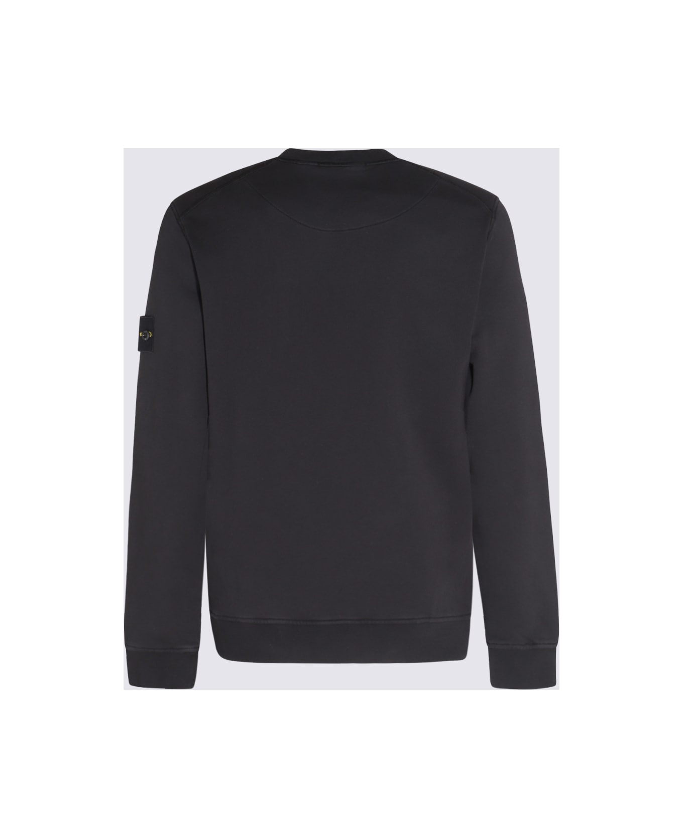 Stone Island Black Cotton Sweasthirt - Black