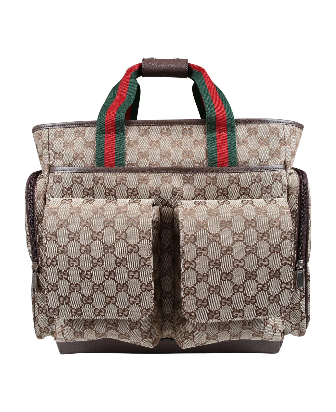 Gucci Beige Mum Bag With All-over Gg Logo - Beige