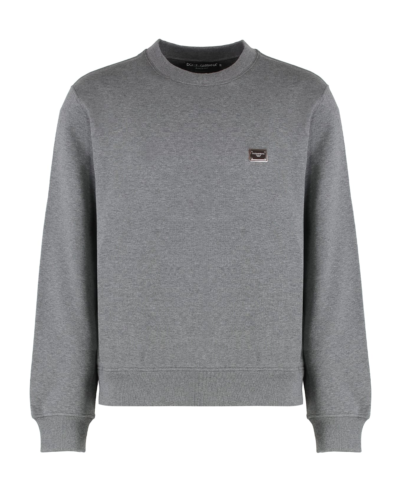 Dolce & Gabbana Cotton Crew-neck Sweatshirt - grey