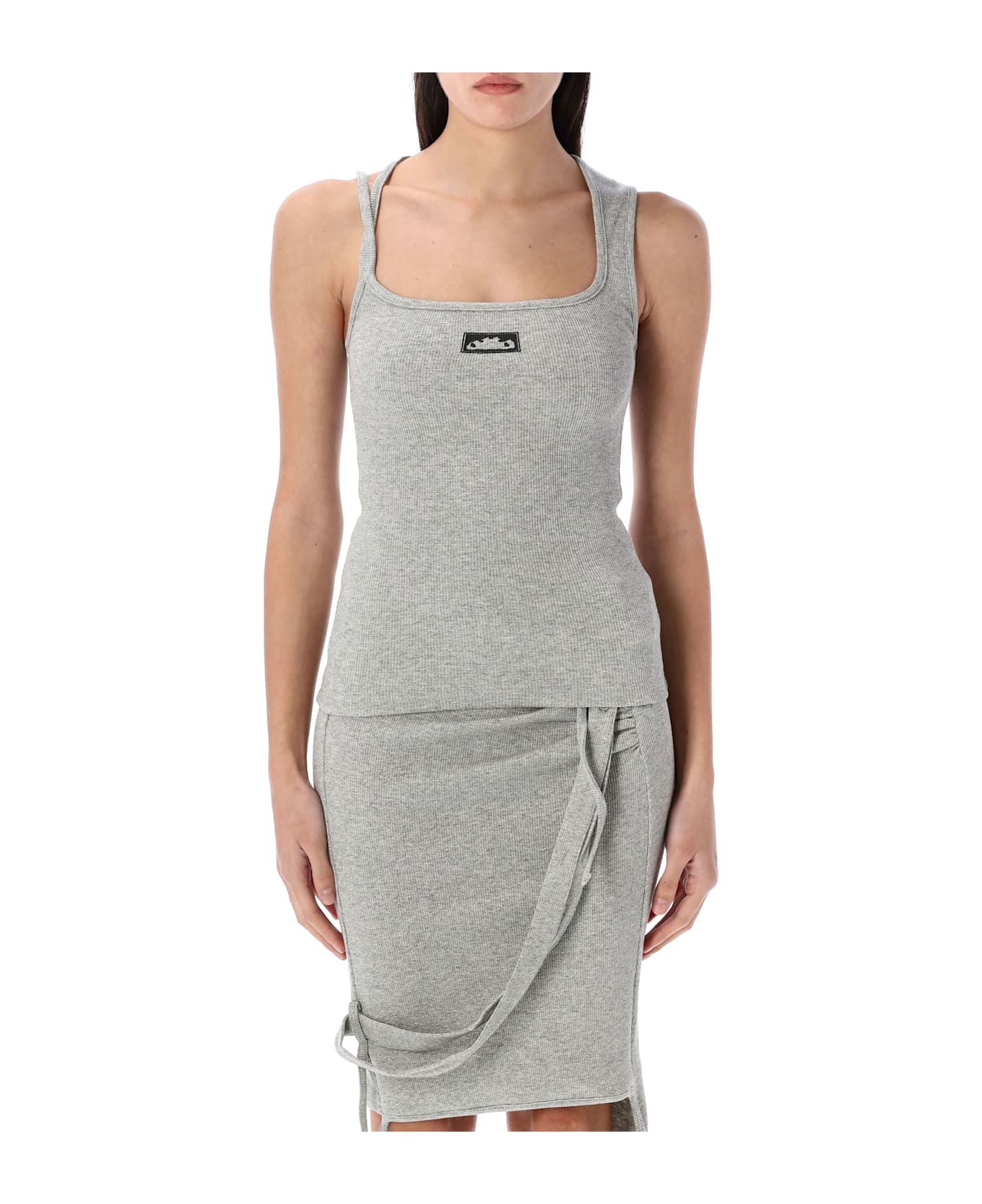 Ottolinger Dirndl Rib Tank Top Tank Top - SILVER MELANGE