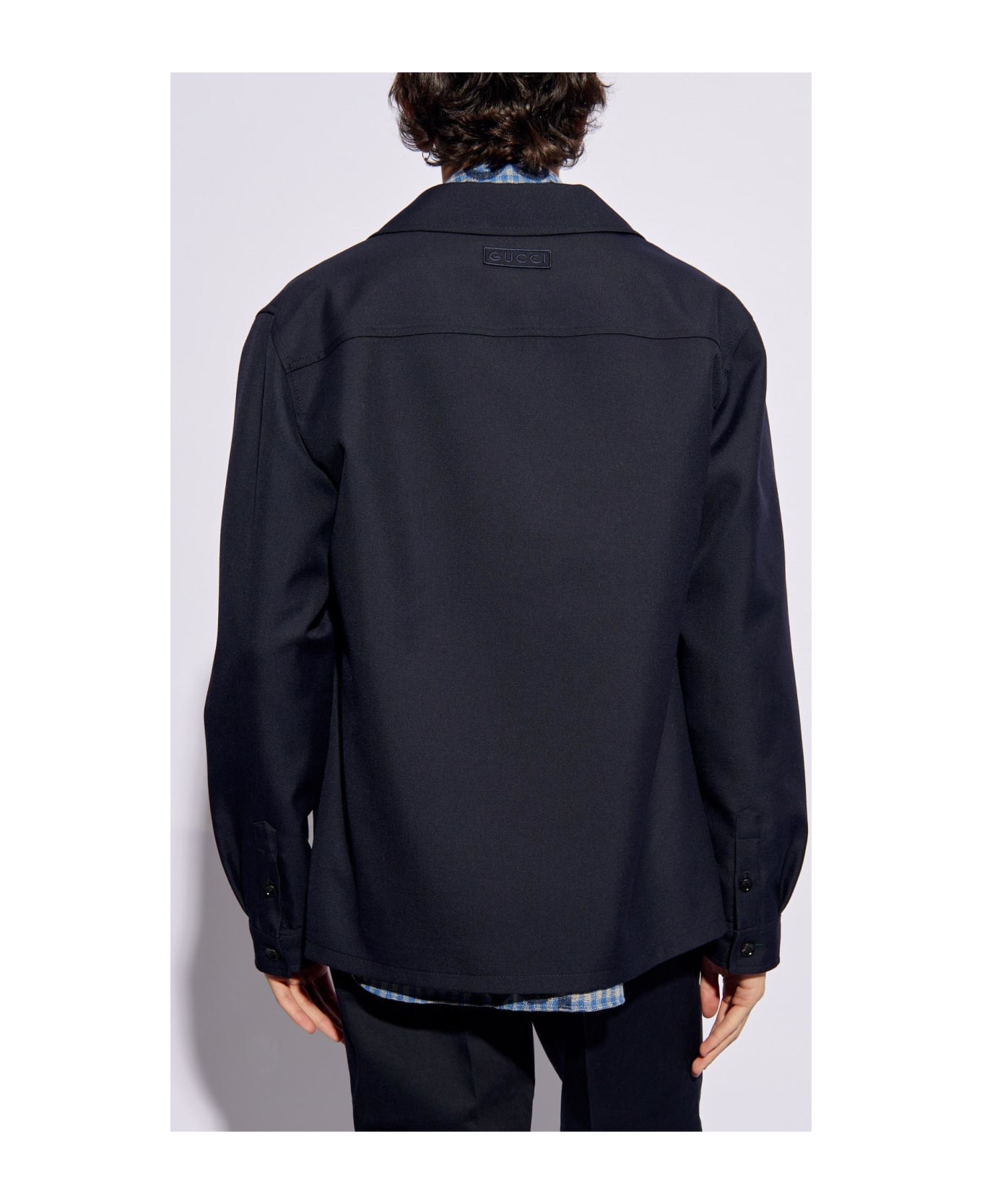 Gucci Jacket With Logo - Blue ジャケット