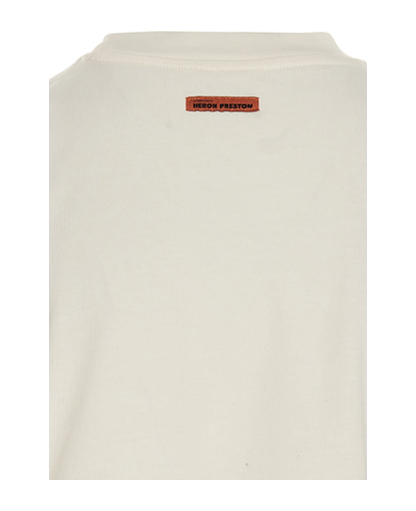HERON PRESTON 'hpny' Cropped T-shirt - White/Black Tシャツ