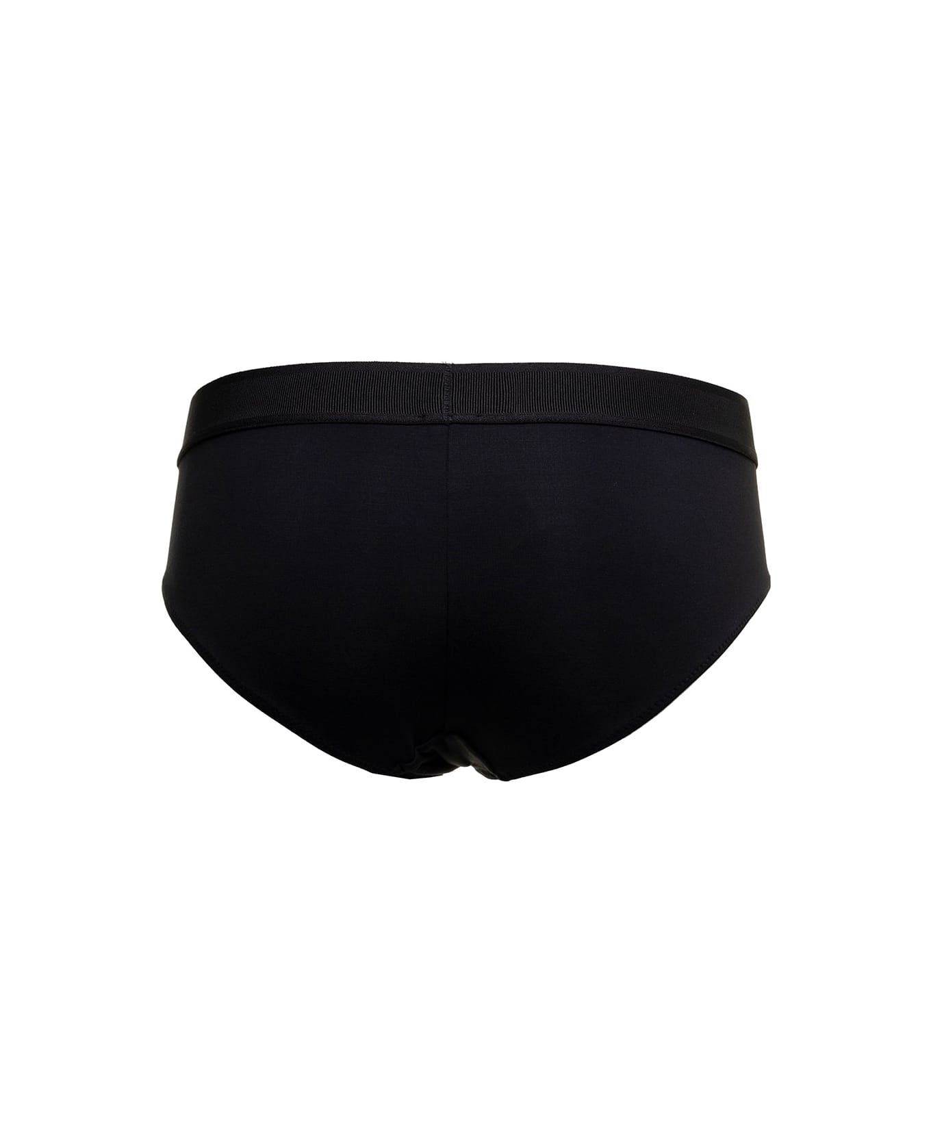 Tom Ford 'signature Boy Short' Black Briefs With Logo Waistband In Stretch-jersey Woman - Black