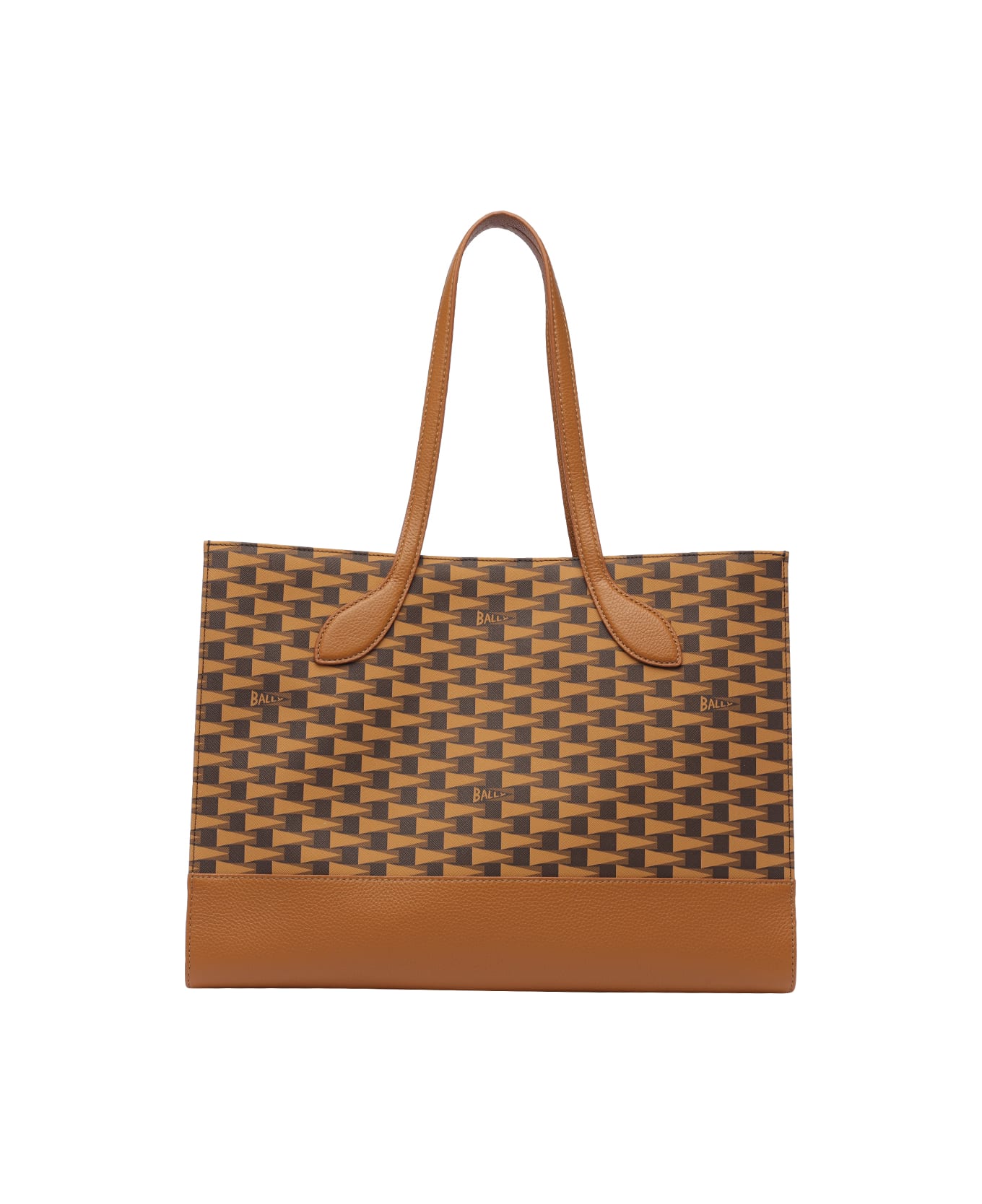 Bally Monogram Logo Tote Bag - Brown