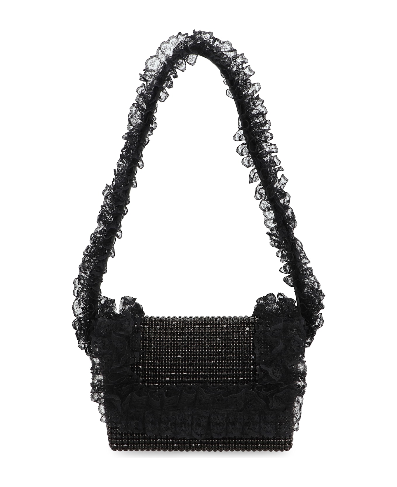 self-portrait X Christopher Kane - Shoulder Bag With Rhinestones - black