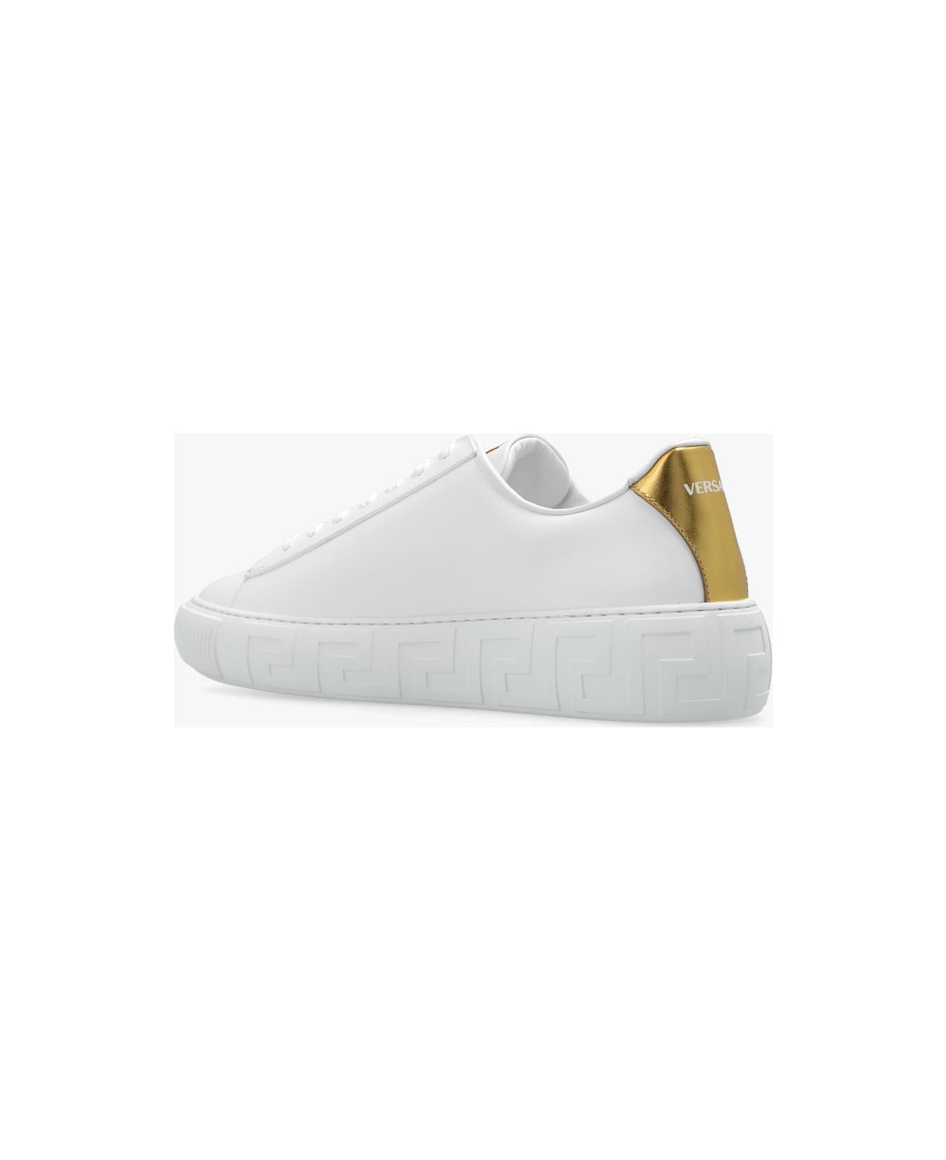 Versace Sneakers With Logo - White gold