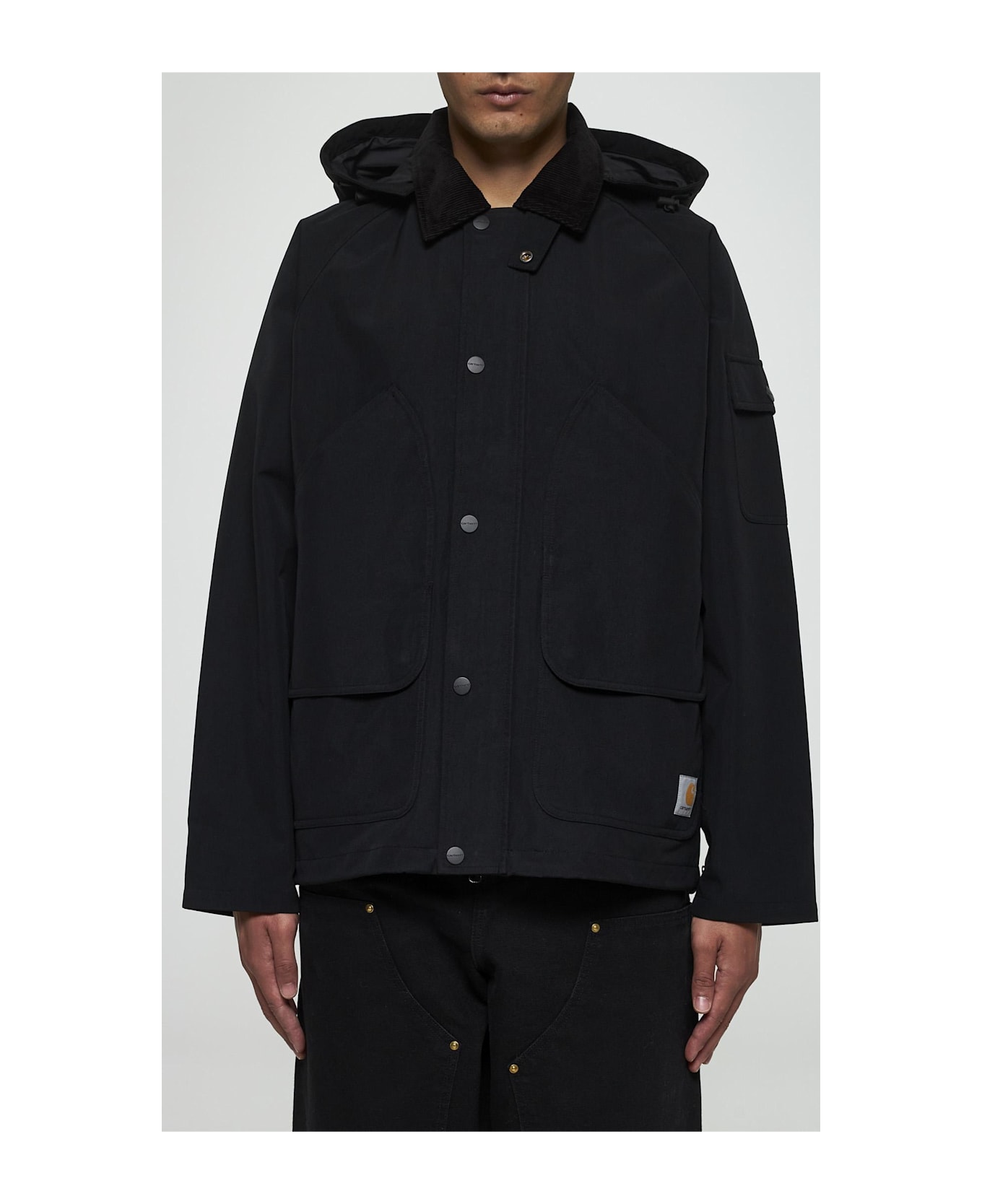 Carhartt Clarton Nylon Jacket - Exx Black Black
