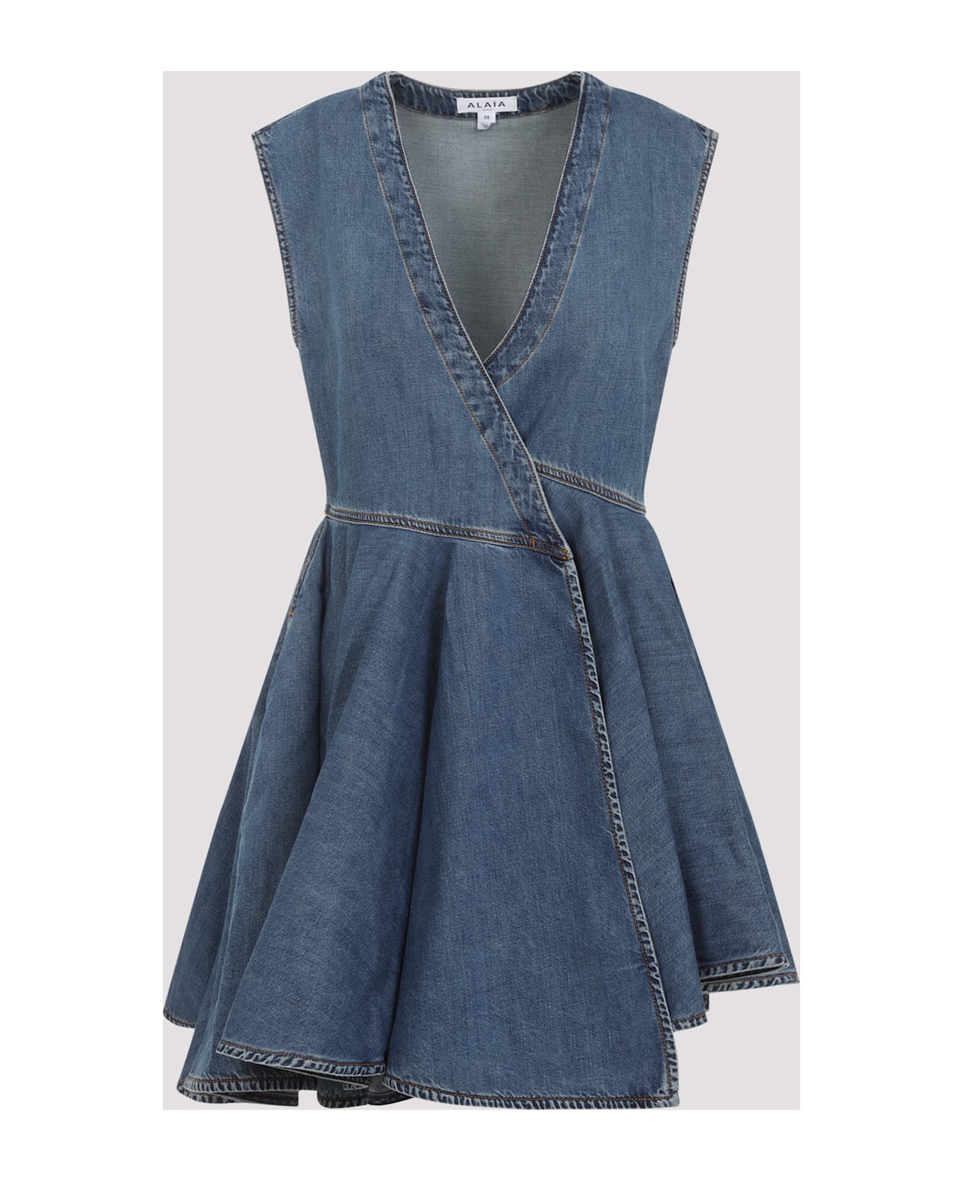 Alaia Alaïa Wrap Mini Dress - Bleu Mineral