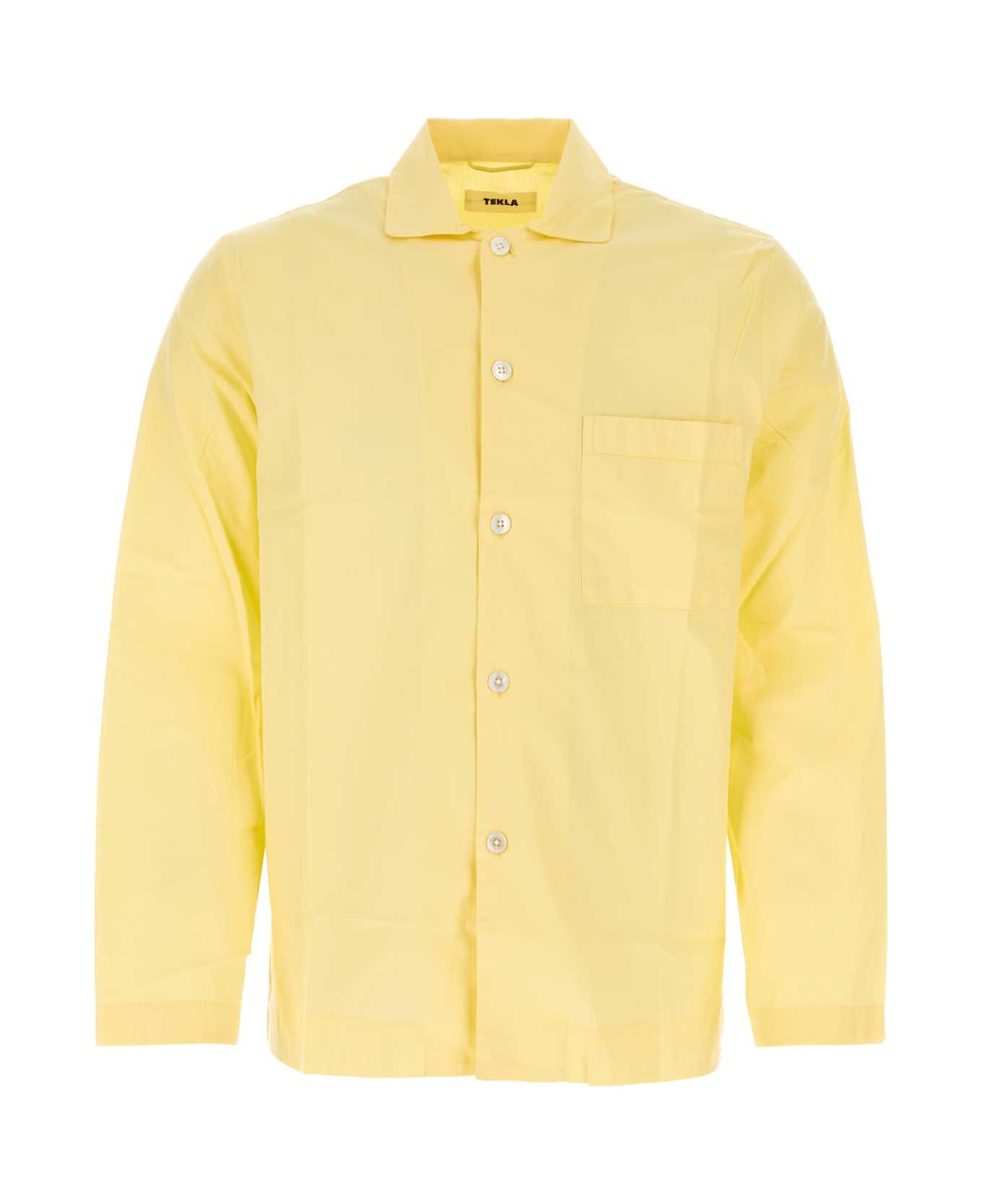 Tekla Yellow Cotton Pyjama Shirt - LEMONADE