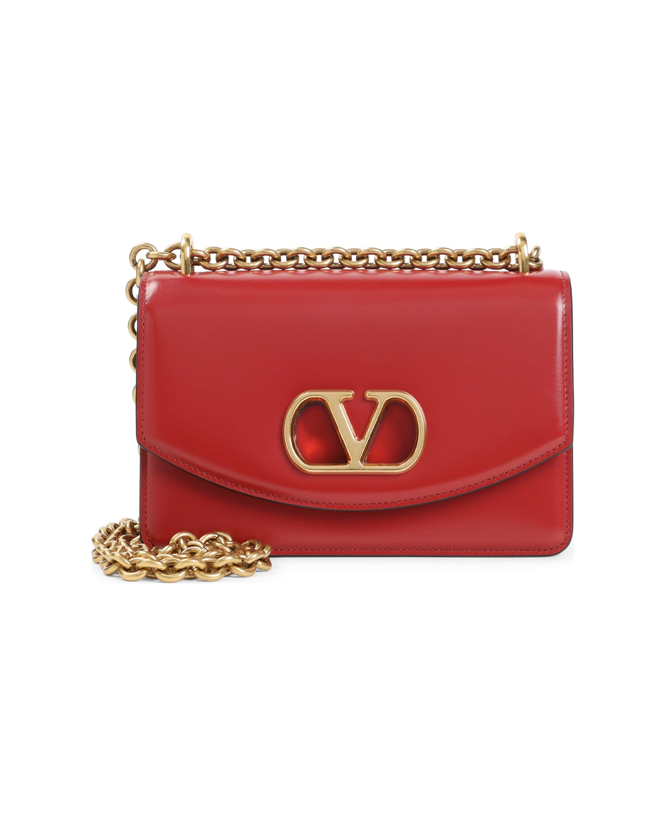 Valentino Garavani Vain Small Shoulder Bag - Ro Rosso V