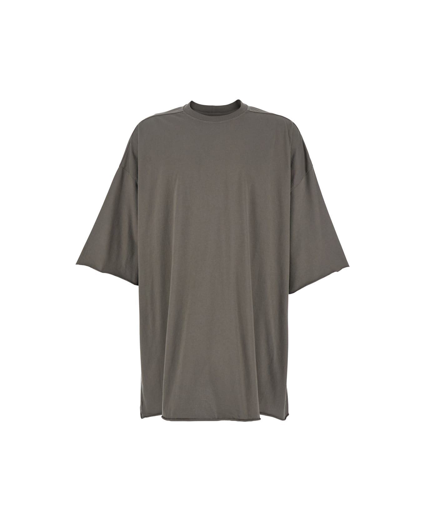 Rick Owens 'tommy T' Grey Oversized T-shirt In Cotton Man - Grey