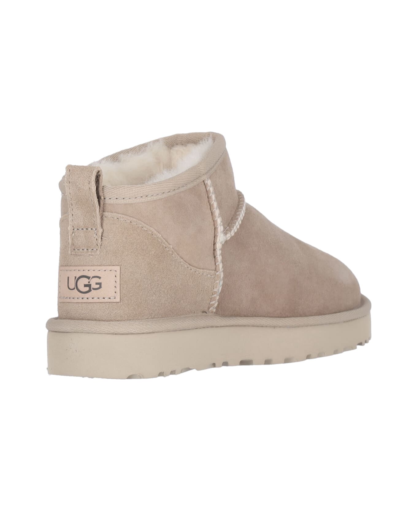 UGG 'classic Ultra Mini' Ankle Boots - Cream