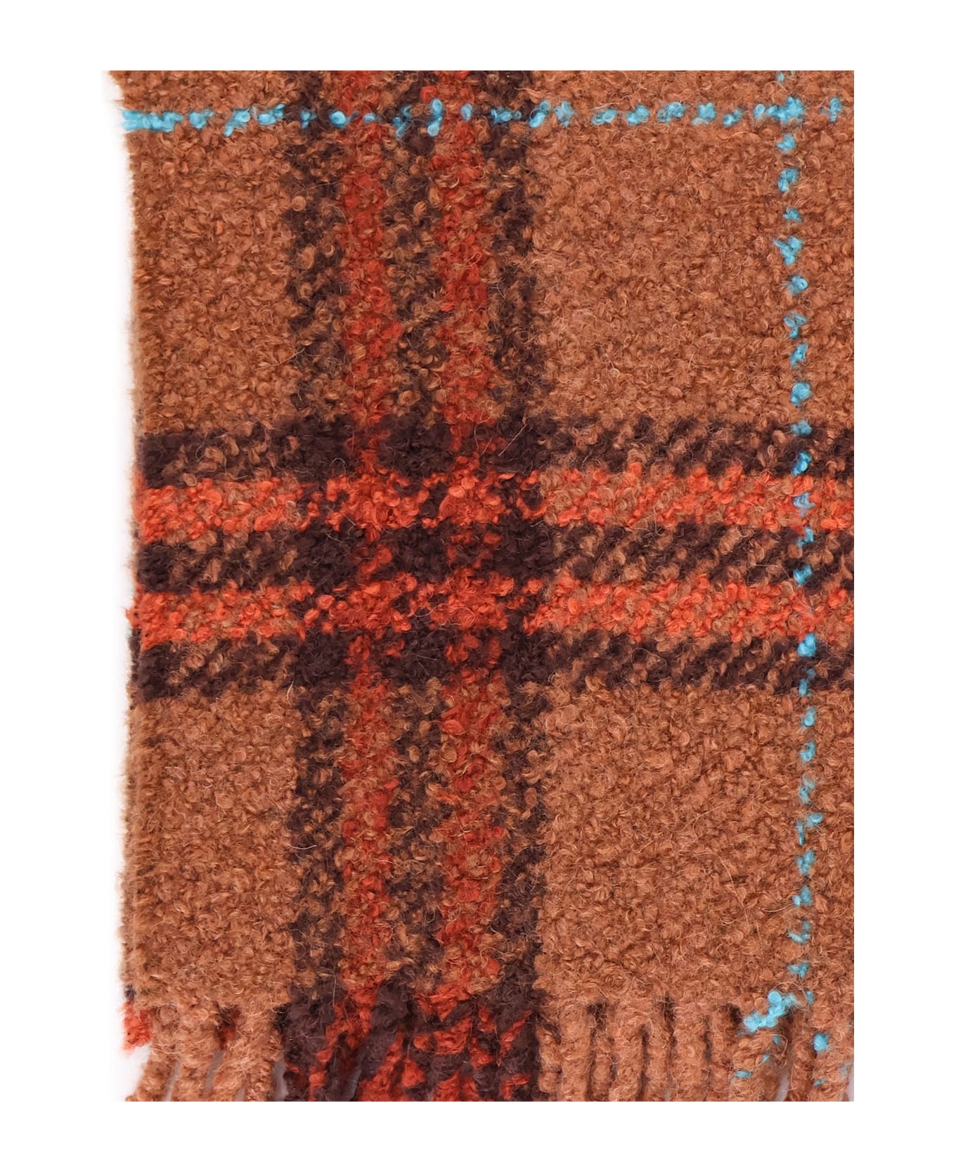 Burberry Wool Blend And Alpaca Bouclé Scarf - Ginger Brown