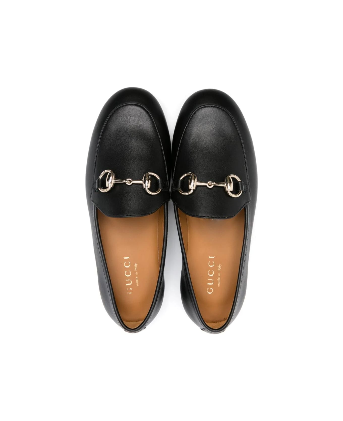 Gucci Black Leather Loafers With Horsebit