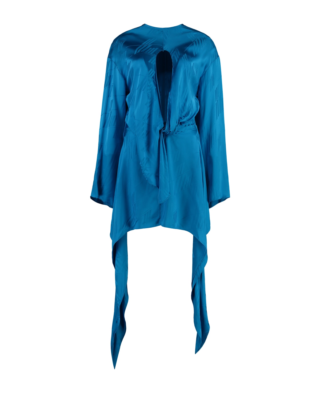 The Attico Louise Silk Mini Dress - blue