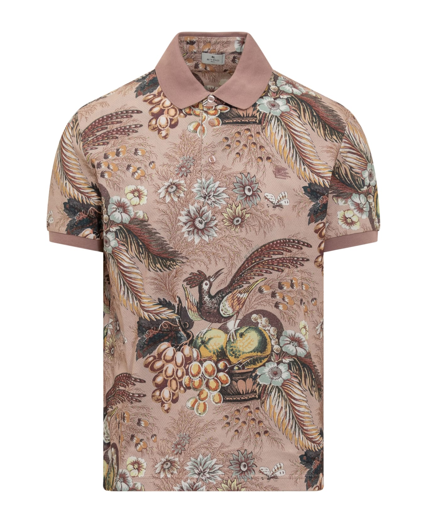 Etro Polo Shirt With Foliage Print - ST FDO ROSA ポロシャツ