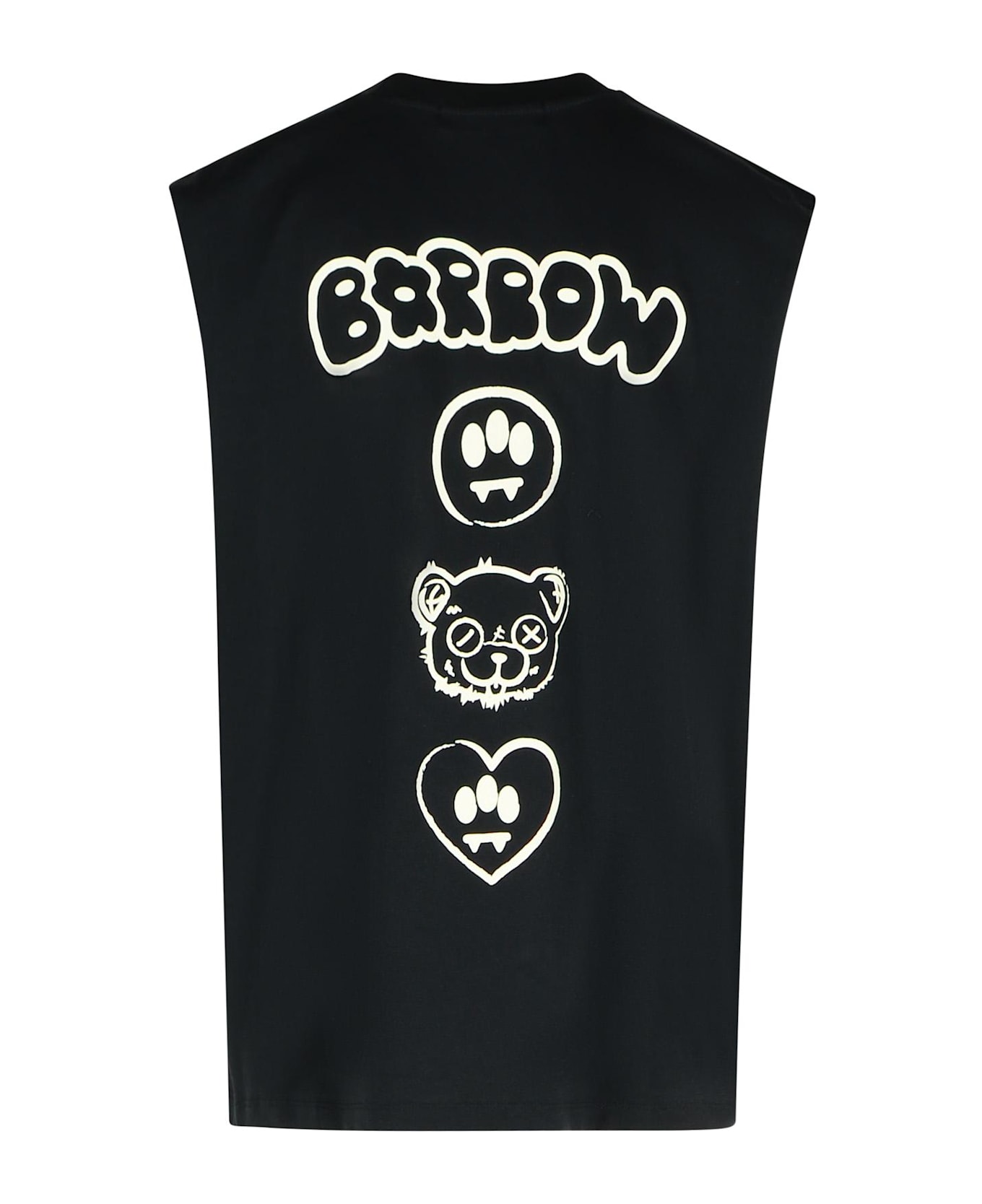 Barrow Black Cotton Tank Top - Black