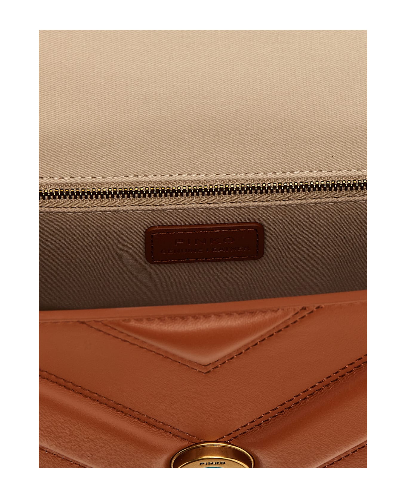 Pinko Mini Love One Crossbody Bag - Brown
