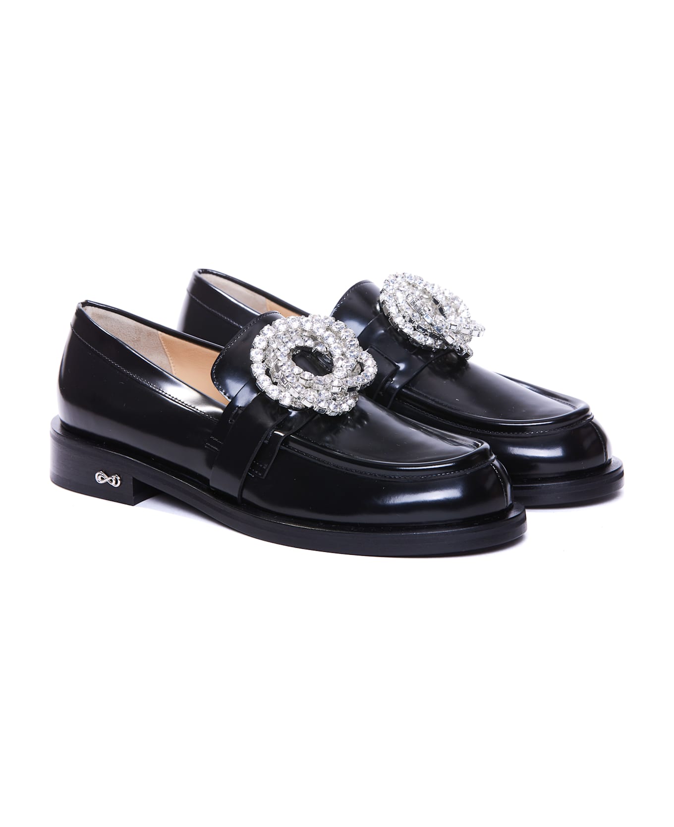 Mach & Mach Galaxy Leather Loafers - Black