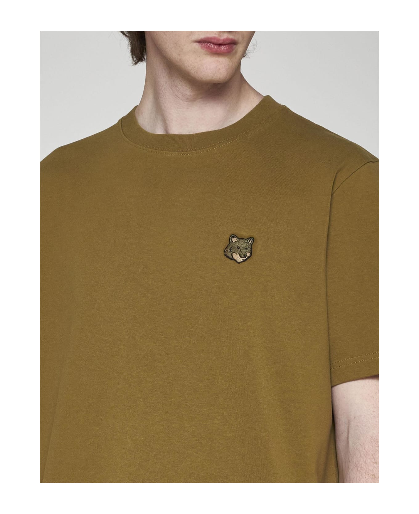 Maison Kitsuné Fox Head Patch Cotton T-shirt - Nero